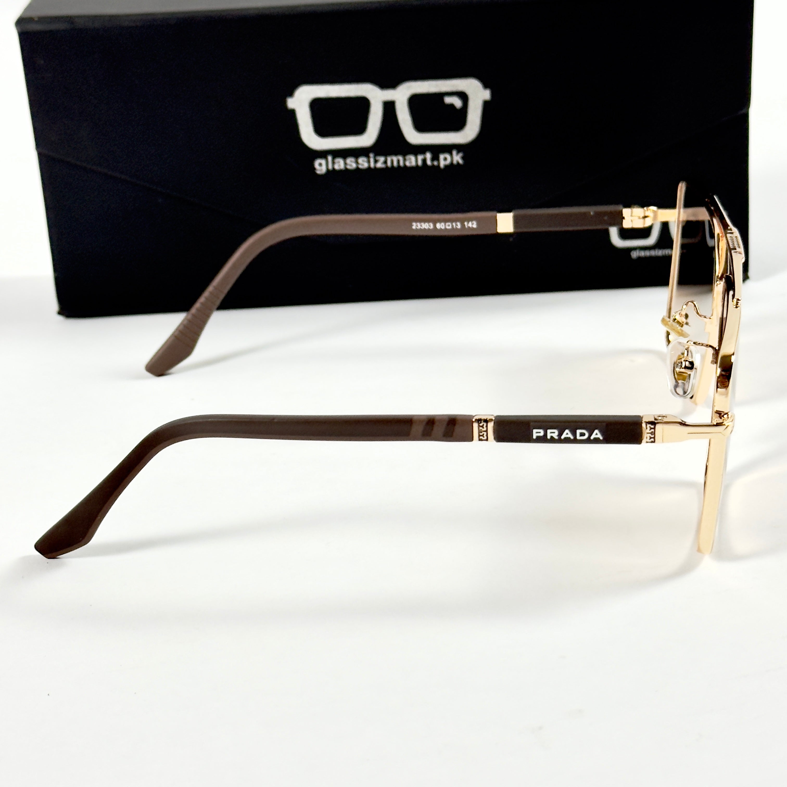 Prada – 23303 - 60 – Golden Brown - Metal - Sunglasses – Unisex