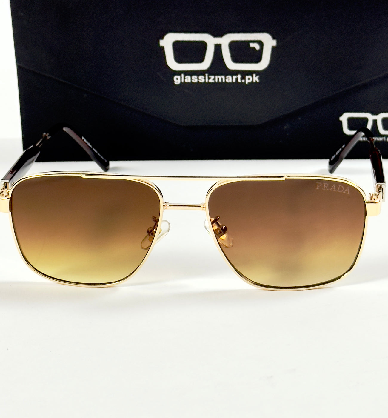 Prada – 22081 - 60 – Golden Brown - Metal - Sunglasses – Unisex