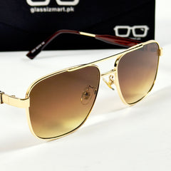Prada – 22081 - 60 – Golden Brown - Metal - Sunglasses – Unisex