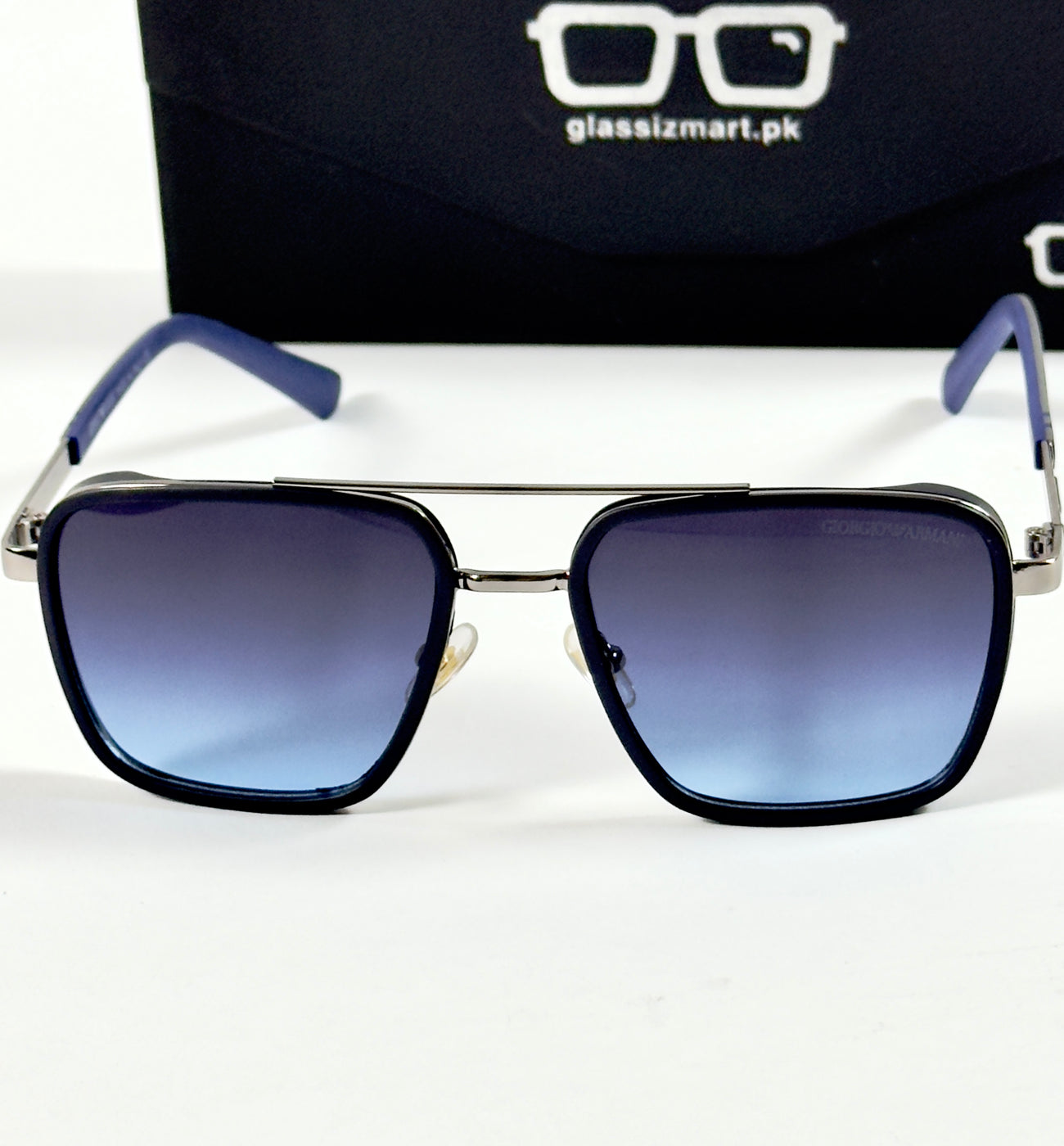 Armani – 58446 - 53 – Silver Blue - Metal - Sunglasses – Unisex