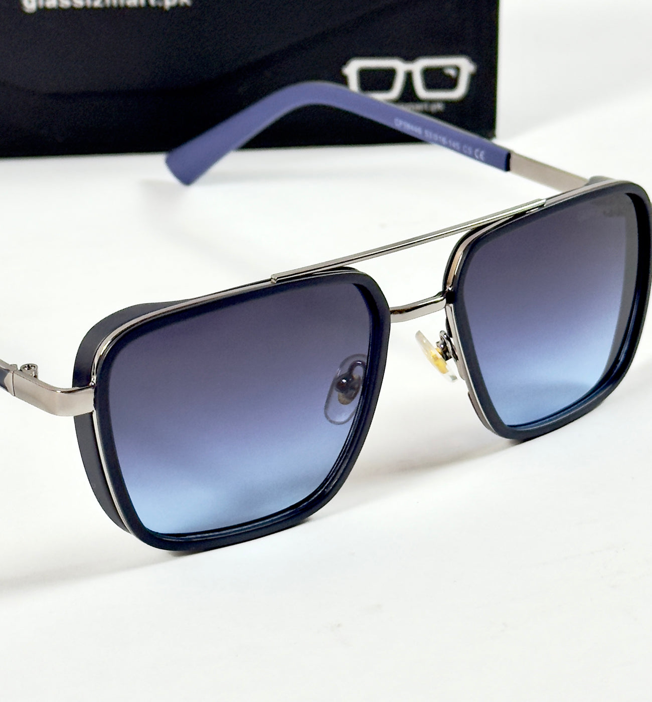 Armani – 58446 - 53 – Silver Blue - Metal - Sunglasses – Unisex