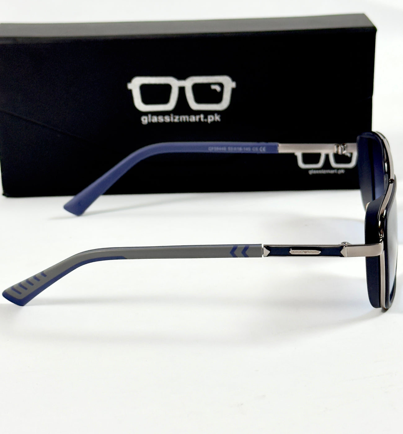 Armani – 58446 - 53 – Silver Blue - Metal - Sunglasses – Unisex