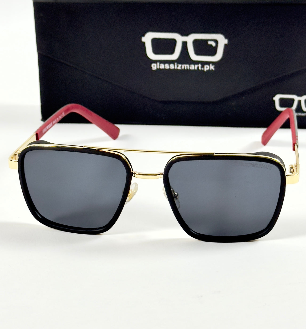 Armani – 58446 - 53 – Golden Black - Metal - Sunglasses – Unisex