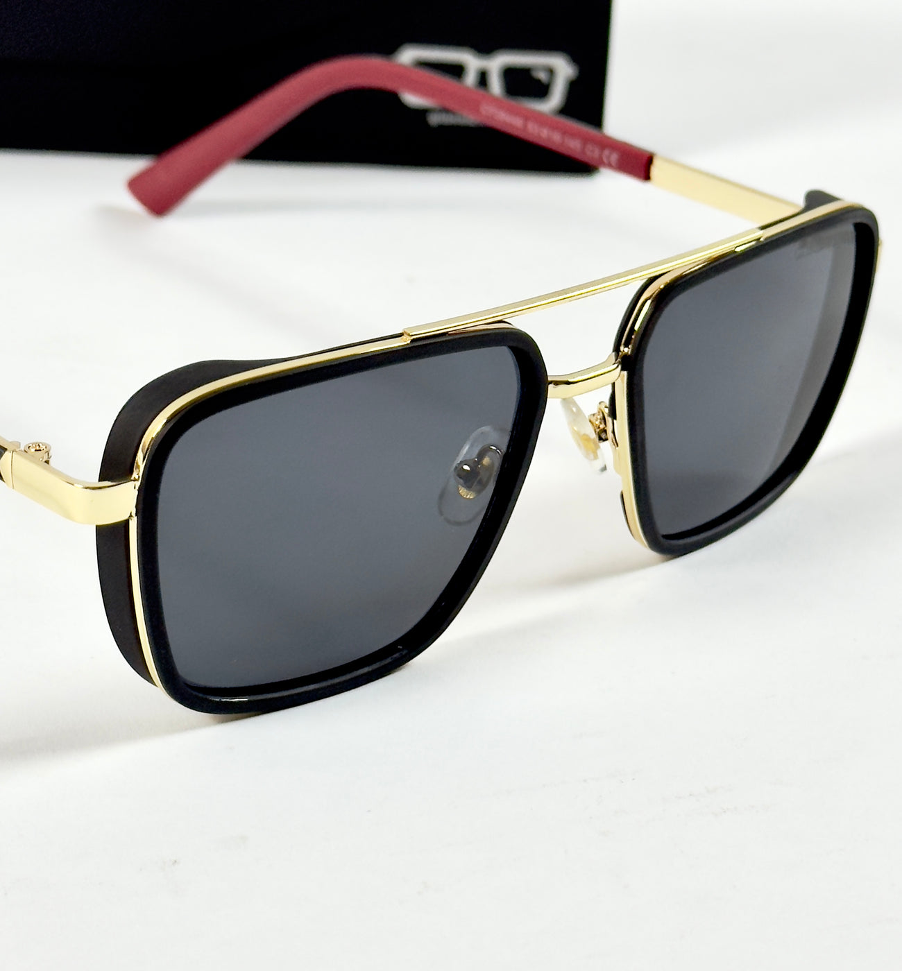 Armani – 58446 - 53 – Golden Black - Metal - Sunglasses – Unisex