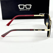 Armani – 58446 - 53 – Golden Black - Metal - Sunglasses – Unisex
