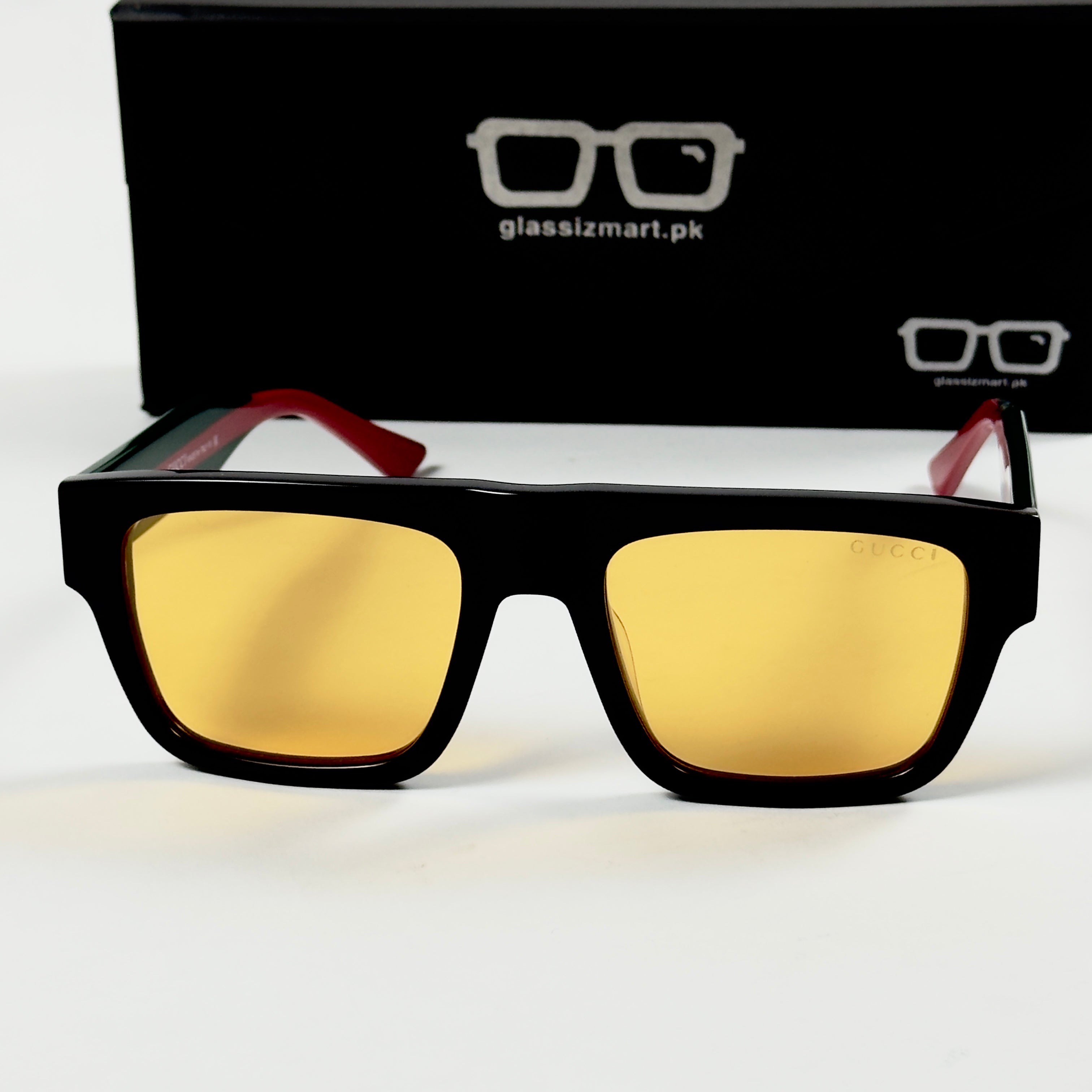 Gucci – 1868 - 53 - Black Yellow – Acetate - Sunglasses – Unisex - Premium