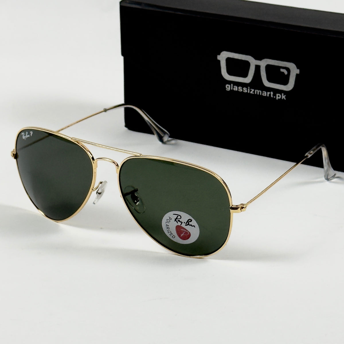 Rayban – 3026 – 62 – Golden Green – Metal – Sunglasses – Unisex - Premium