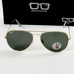 Rayban – 3026 – 62 – Golden Green – Metal – Sunglasses – Unisex - Premium