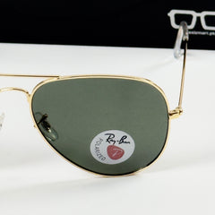 Rayban – 3026 – 62 – Golden Green – Metal – Sunglasses – Unisex - Premium