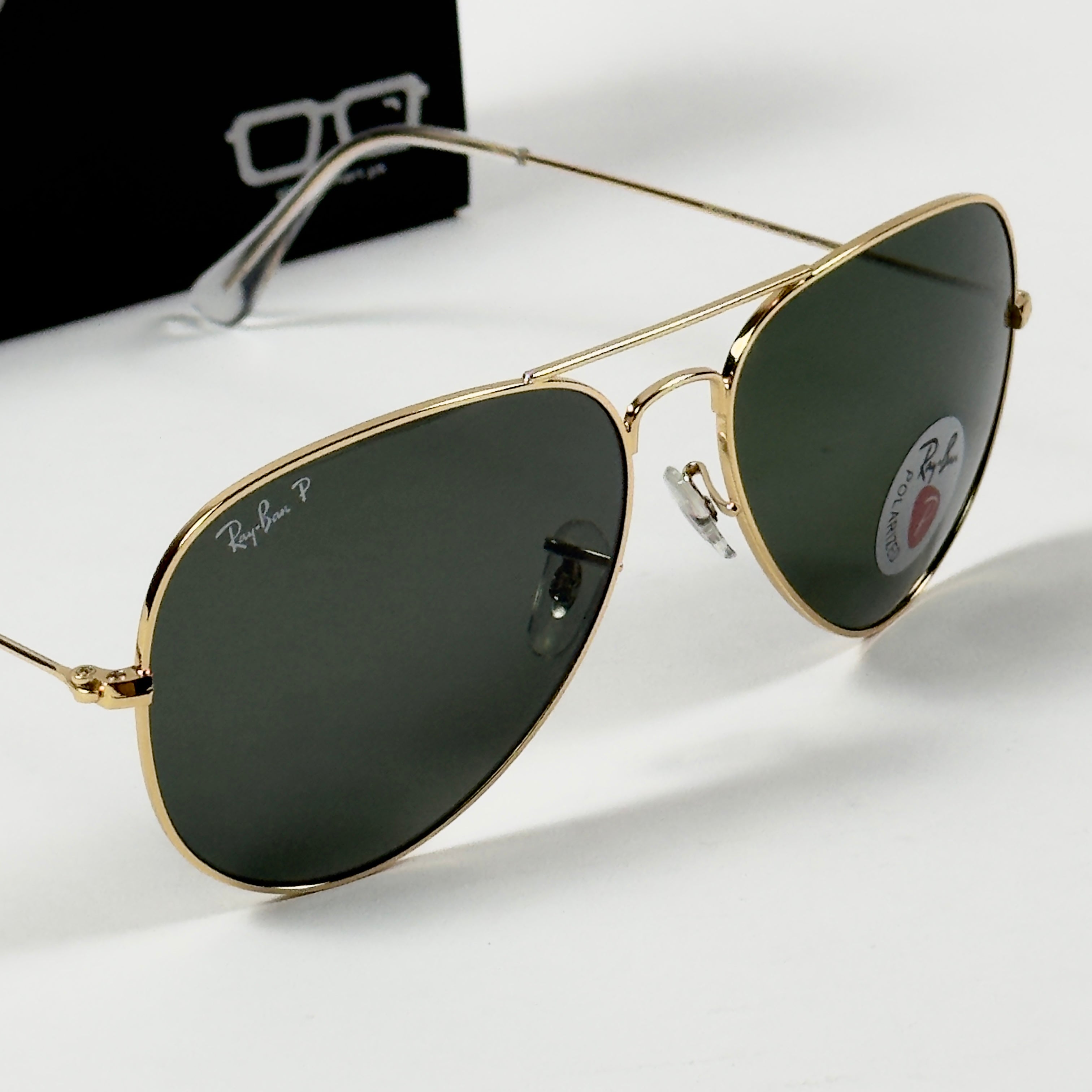 Rayban – 3026 – 62 – Golden Green – Metal – Sunglasses – Unisex - Premium