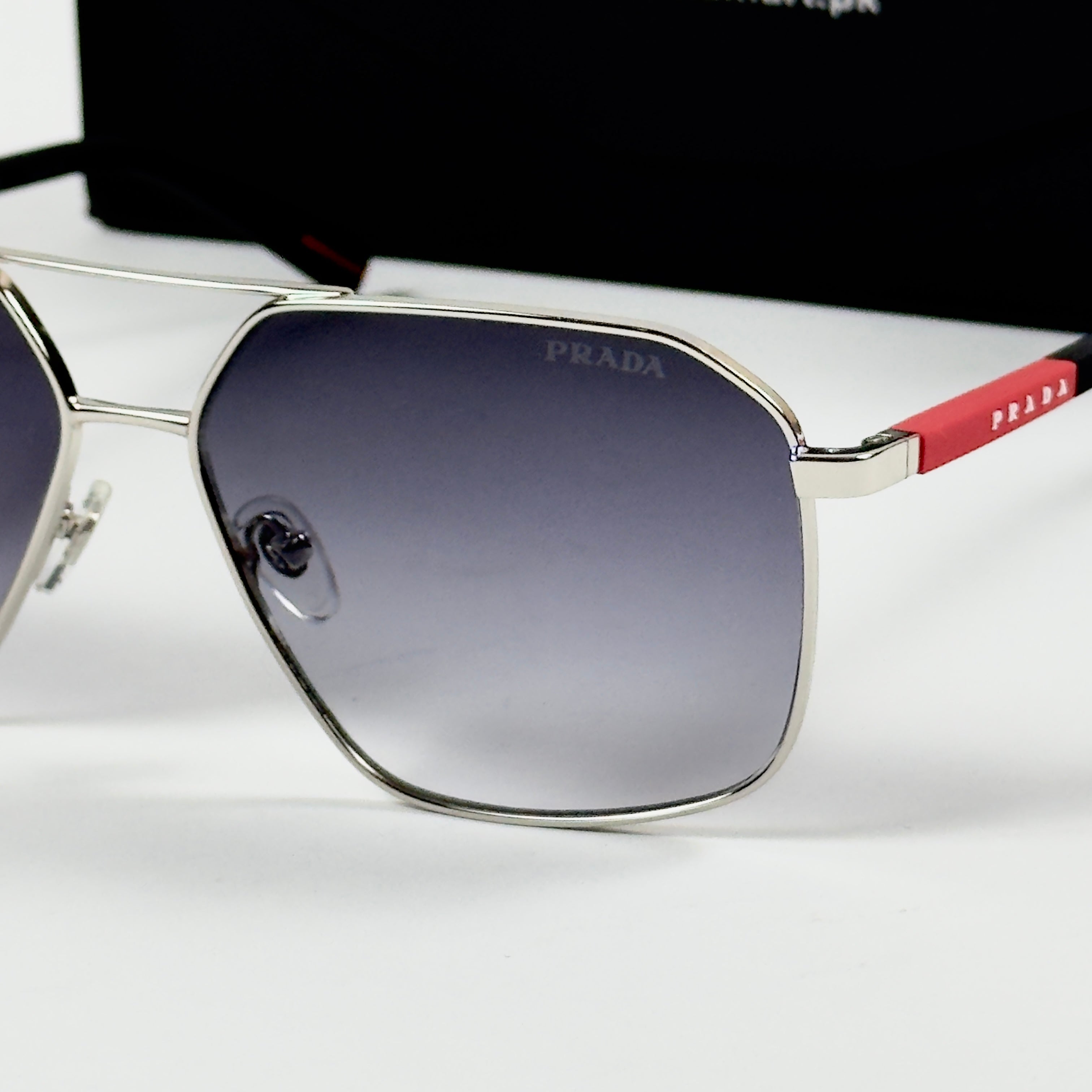 Prada – A50 - 60 – Silver Black Gradient - Metal - Sunglasses – Unisex - Premium