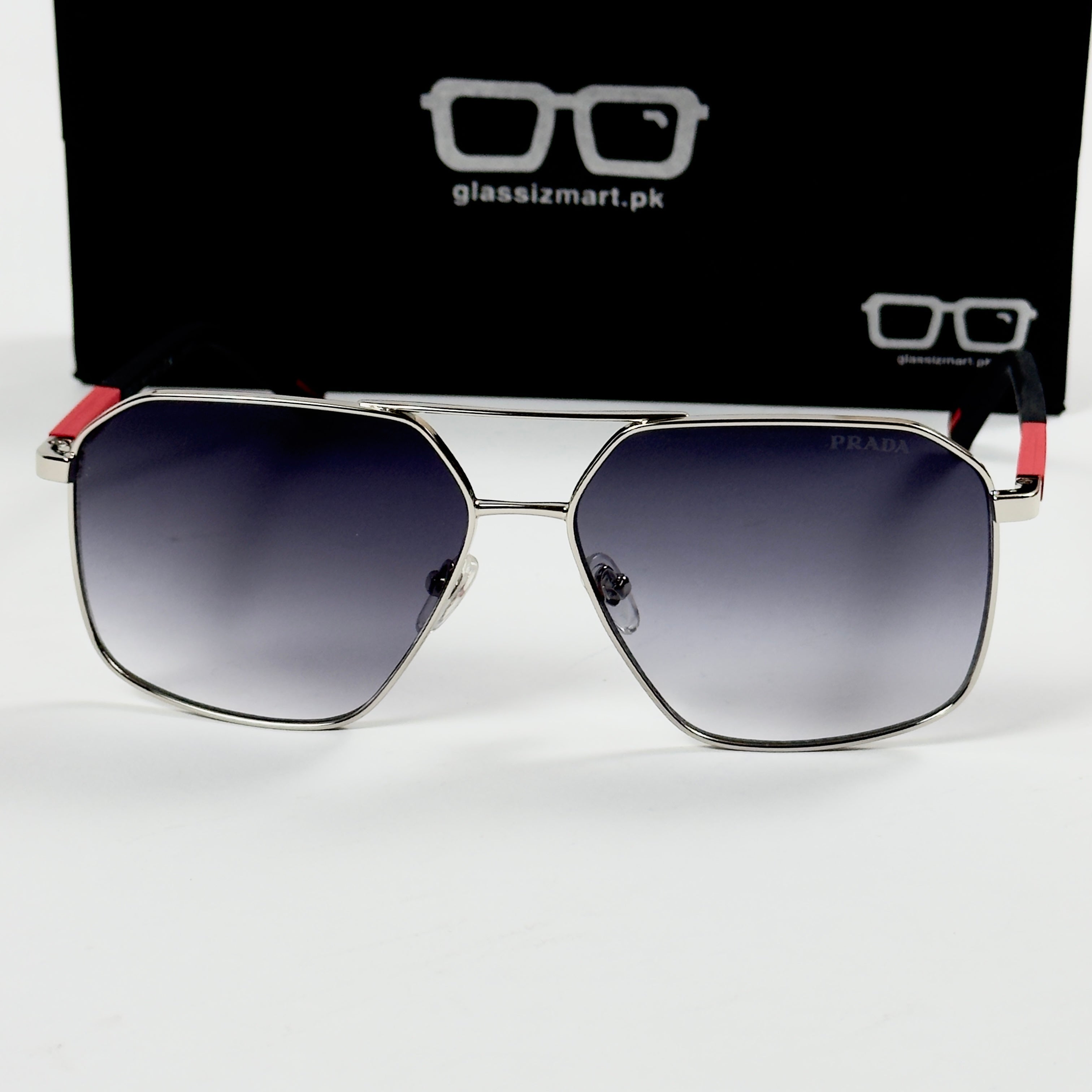 Prada – A50 - 60 – Silver Black Gradient - Metal - Sunglasses – Unisex - Premium