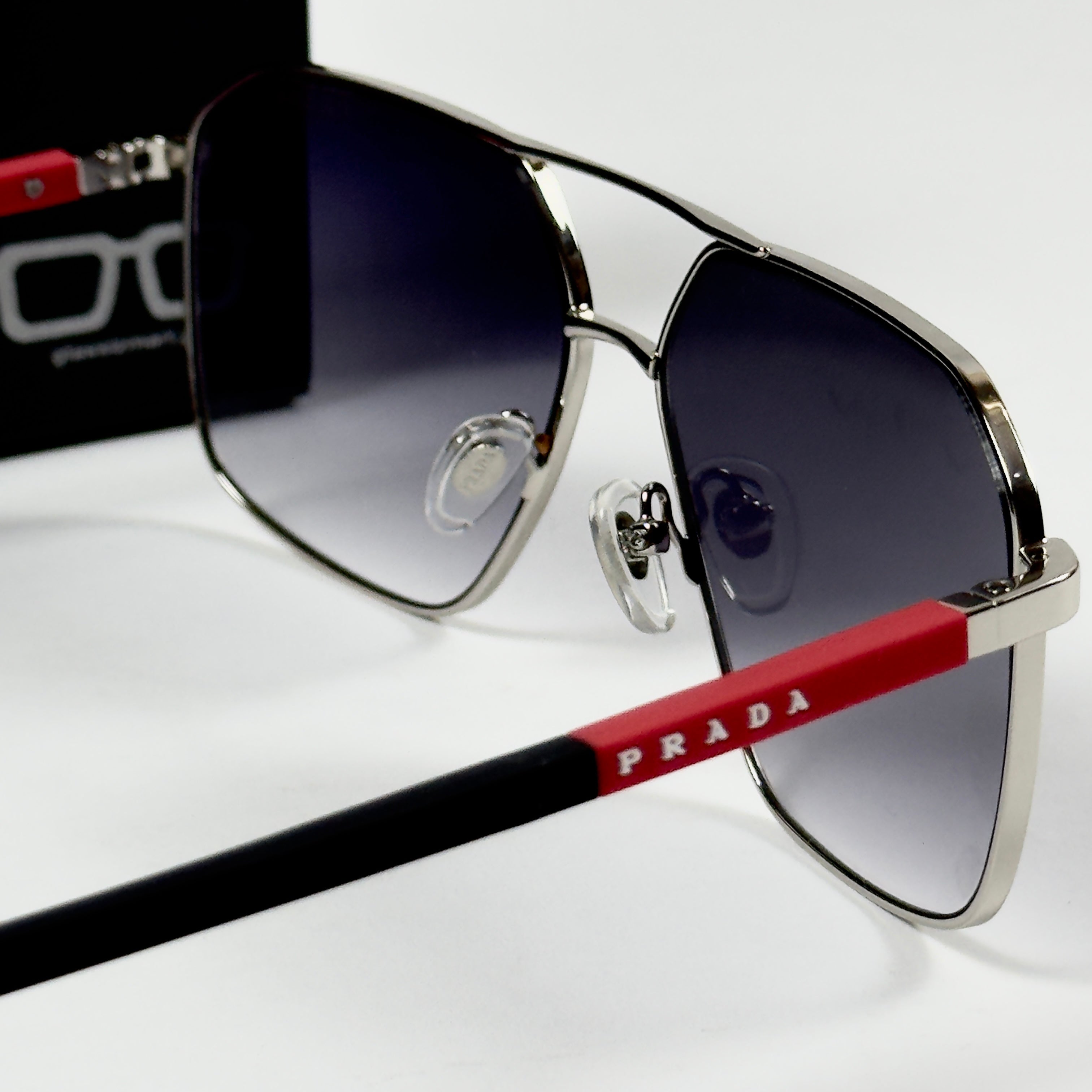 Prada – A50 - 60 – Silver Black Gradient - Metal - Sunglasses – Unisex - Premium