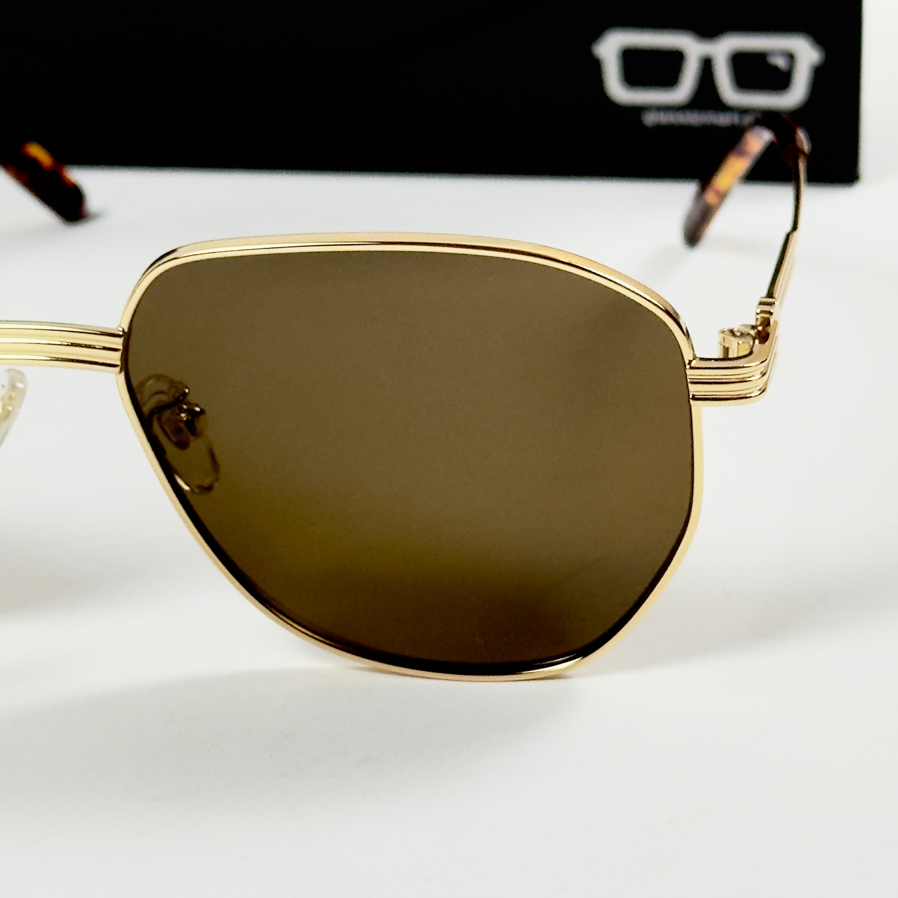 Cartier – 04840 - 58 – Golden Brown - Metal - Sunglasses – Unisex - Premium
