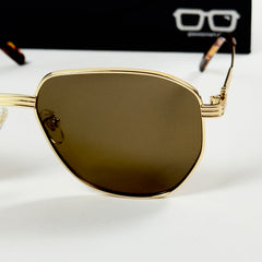 Cartier – 04840 - 58 – Golden Brown - Metal - Sunglasses – Unisex - Premium