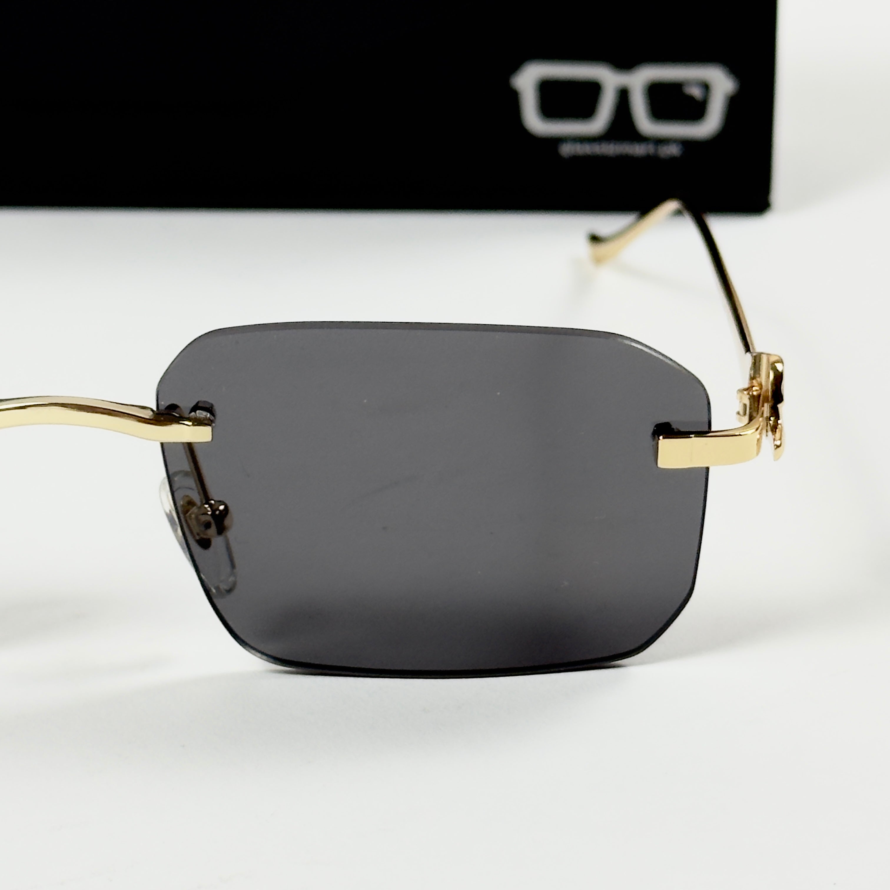Cartier – 0506 - 56 – Golden Black - Metal - Sunglasses – Unisex - Premium