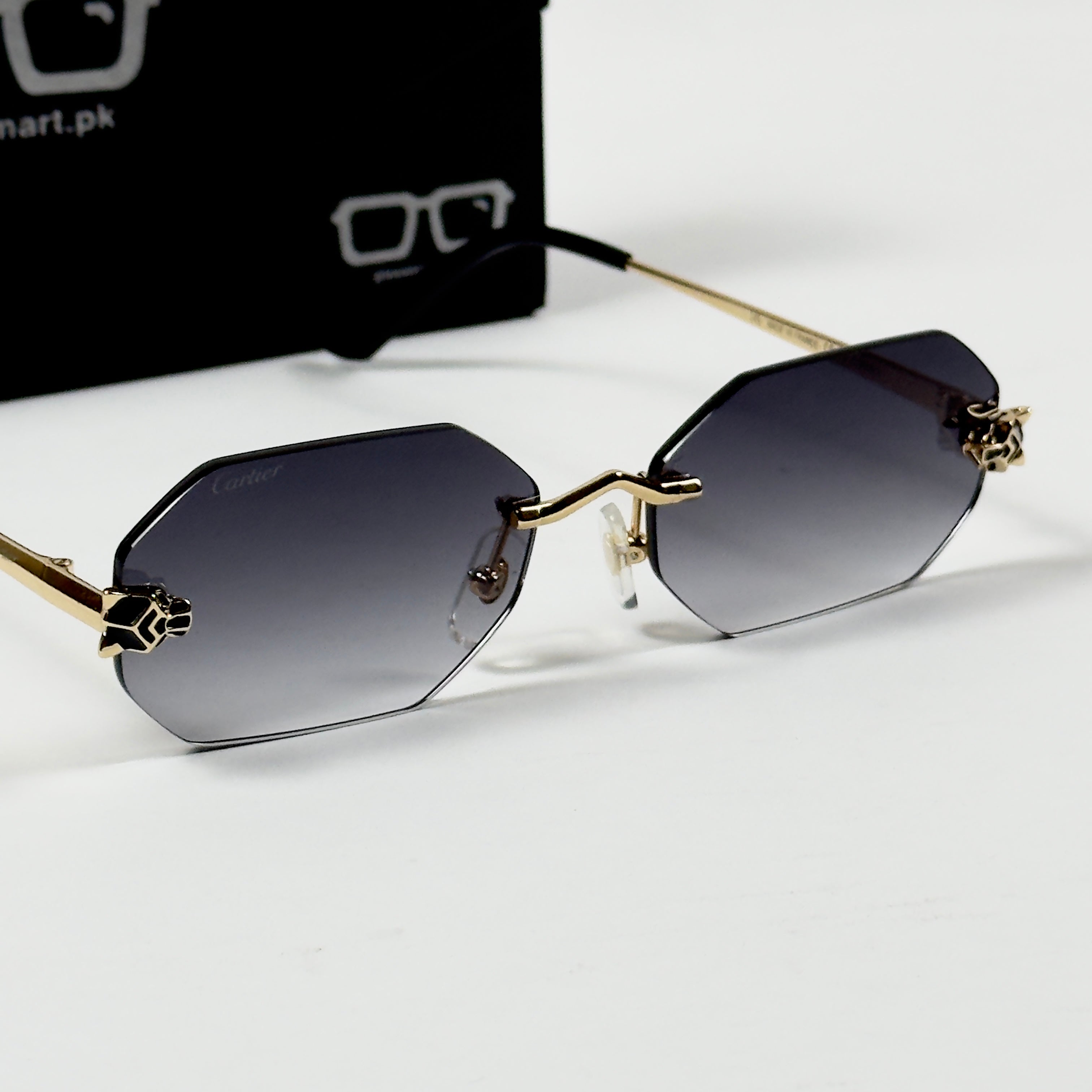 Cartier – 0599 - 56 – Golden Black Gradient - Metal - Sunglasses – Unisex - Premium
