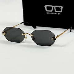 Cartier – 0599 - 56 – Golden Black - Metal - Sunglasses – Unisex - Premium