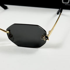 Cartier – 0599 - 56 – Golden Black - Metal - Sunglasses – Unisex - Premium