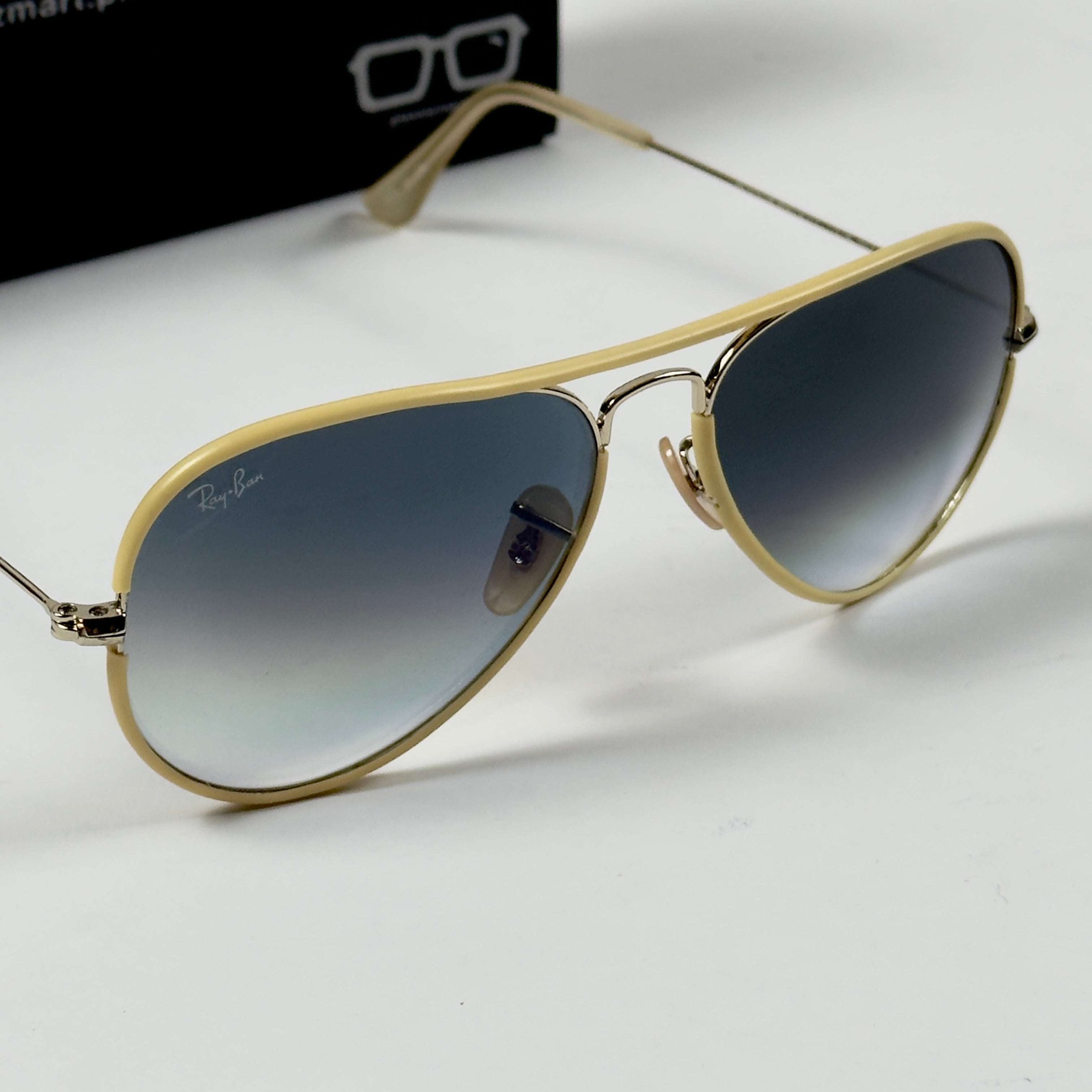 Rayban – 3025 – 58 – White Blue Gradient – Metal – Sunglasses – Unisex - Premium