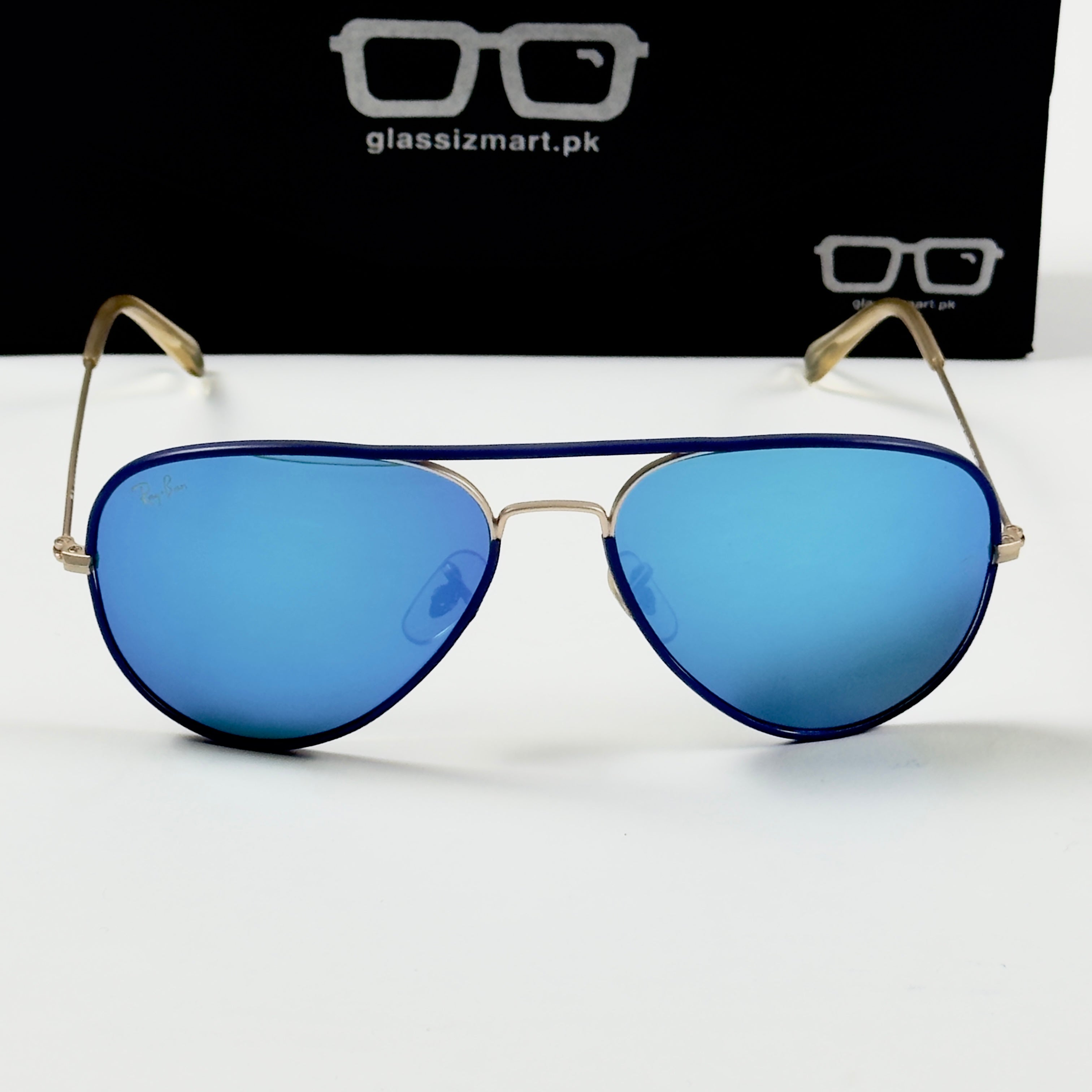 Rayban – 3025 – 58 – Golden Blue Mercury – Metal – Sunglasses – Unisex - Premium