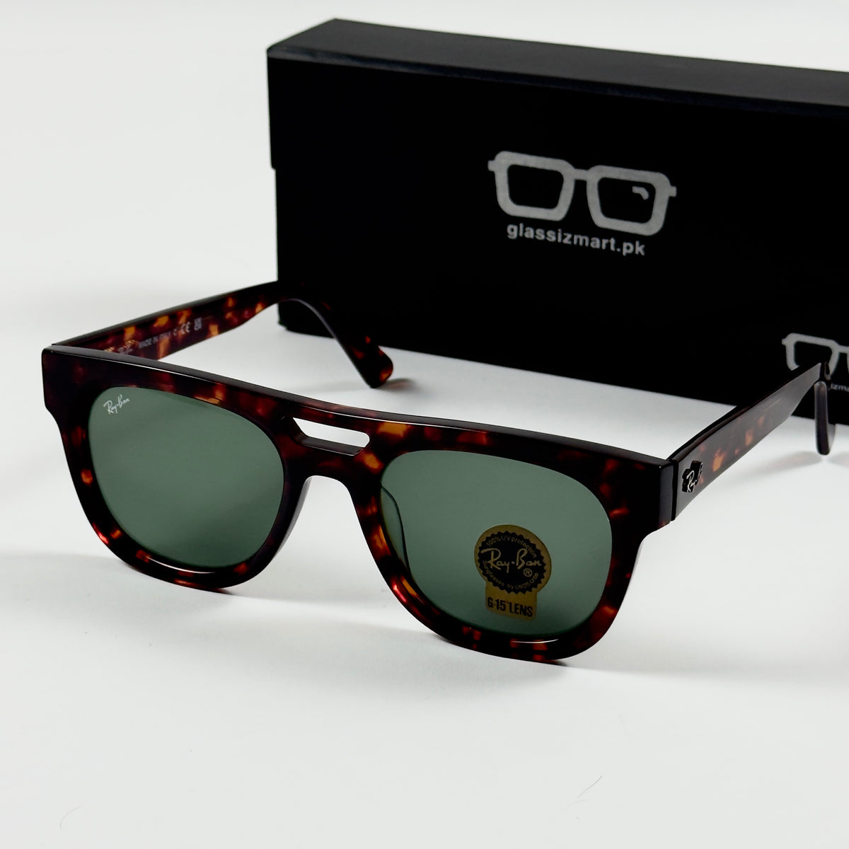 RayBan – 4426 – 54 – Tortoise Green –  Acetate- Sunglasses – Unisex - Premium