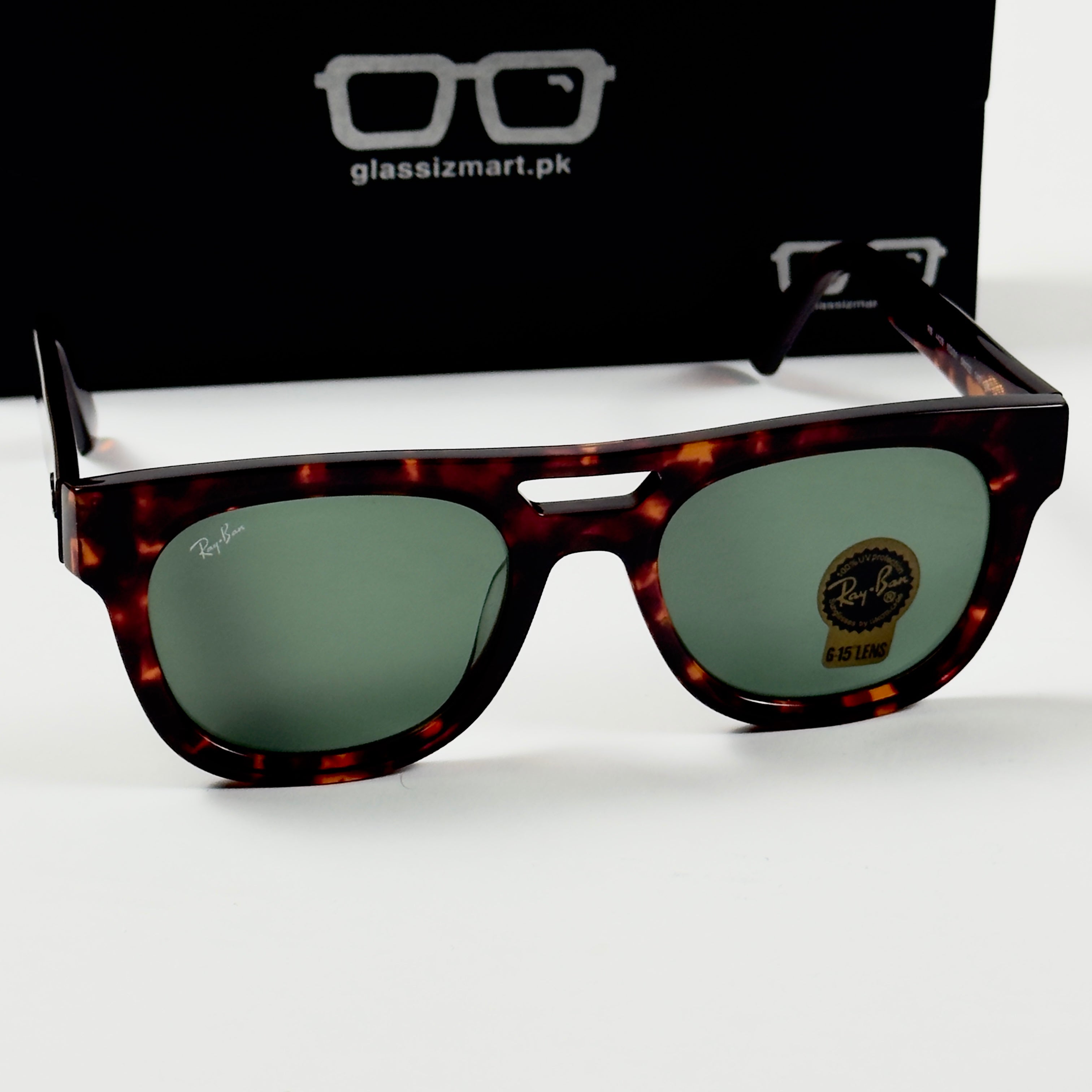 RayBan – 4426 – 54 – Tortoise Green –  Acetate- Sunglasses – Unisex - Premium