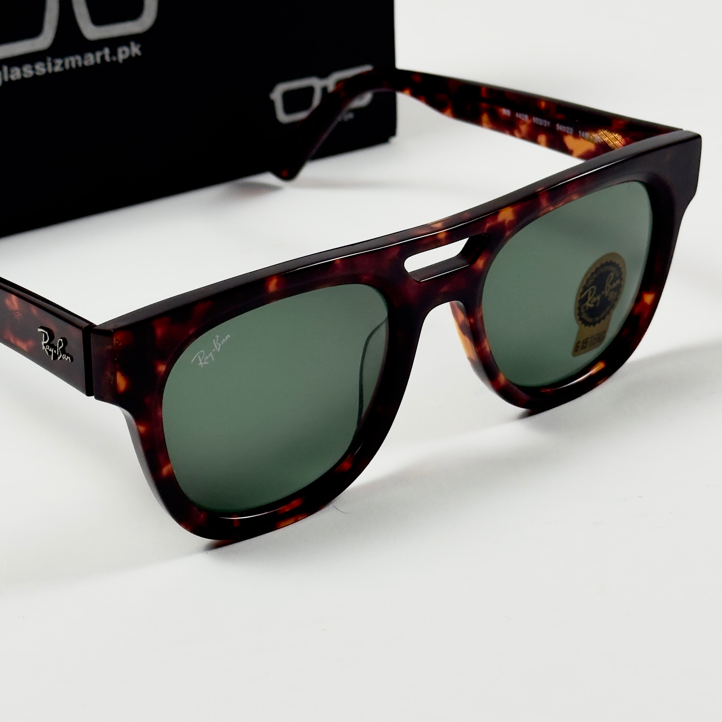 RayBan – 4426 – 54 – Tortoise Green –  Acetate- Sunglasses – Unisex - Premium