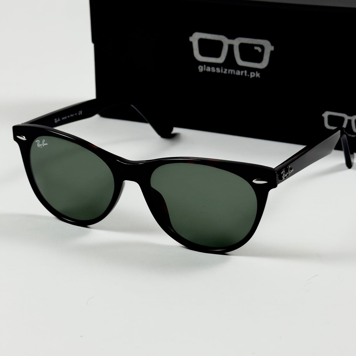 RayBan – 2185 – 55 – Tortoise Green –  Acetate- Sunglasses – Unisex - Premium