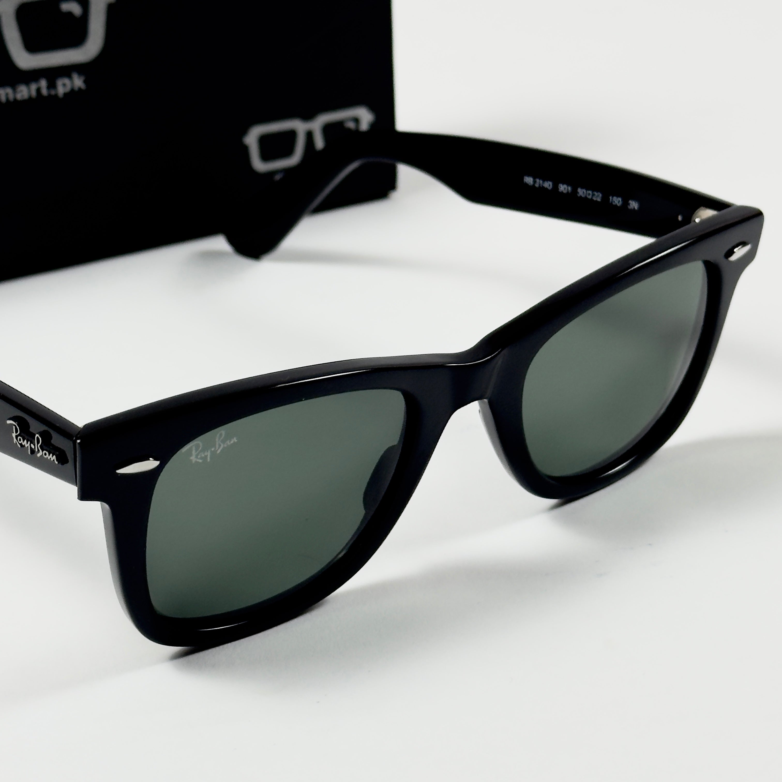 RayBan – 2140 – 50 – Black Green –  Acetate- Sunglasses – Unisex - Premium