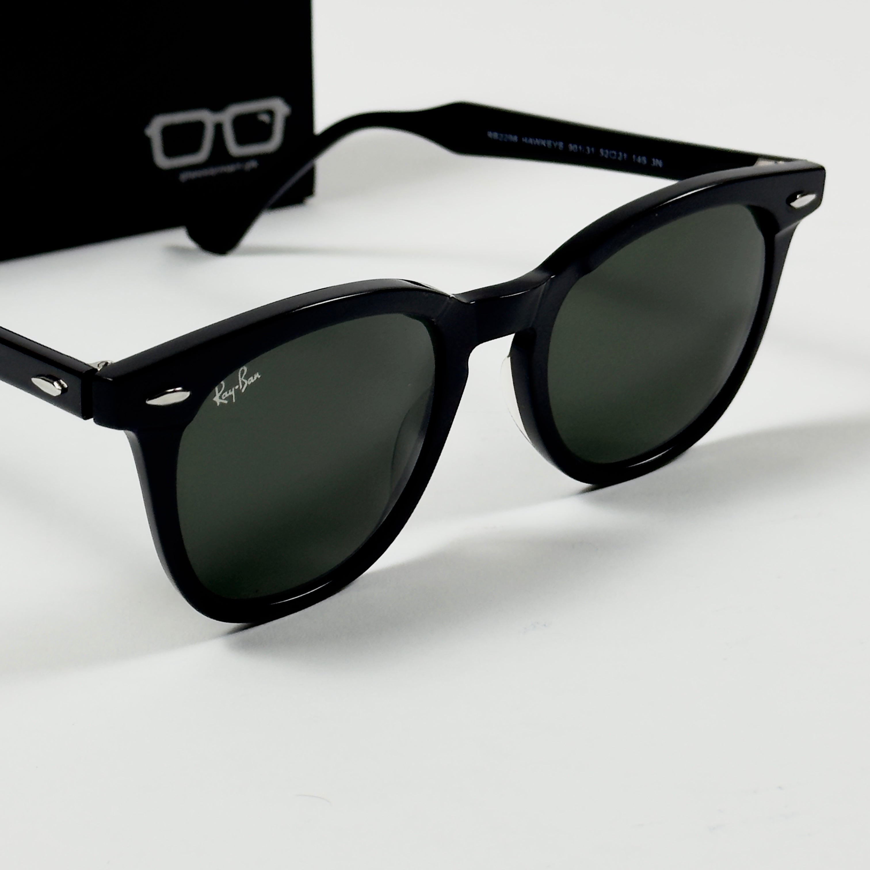 RayBan – 2298 – 52 – Black –  Acetate- Sunglasses – Unisex - Premium