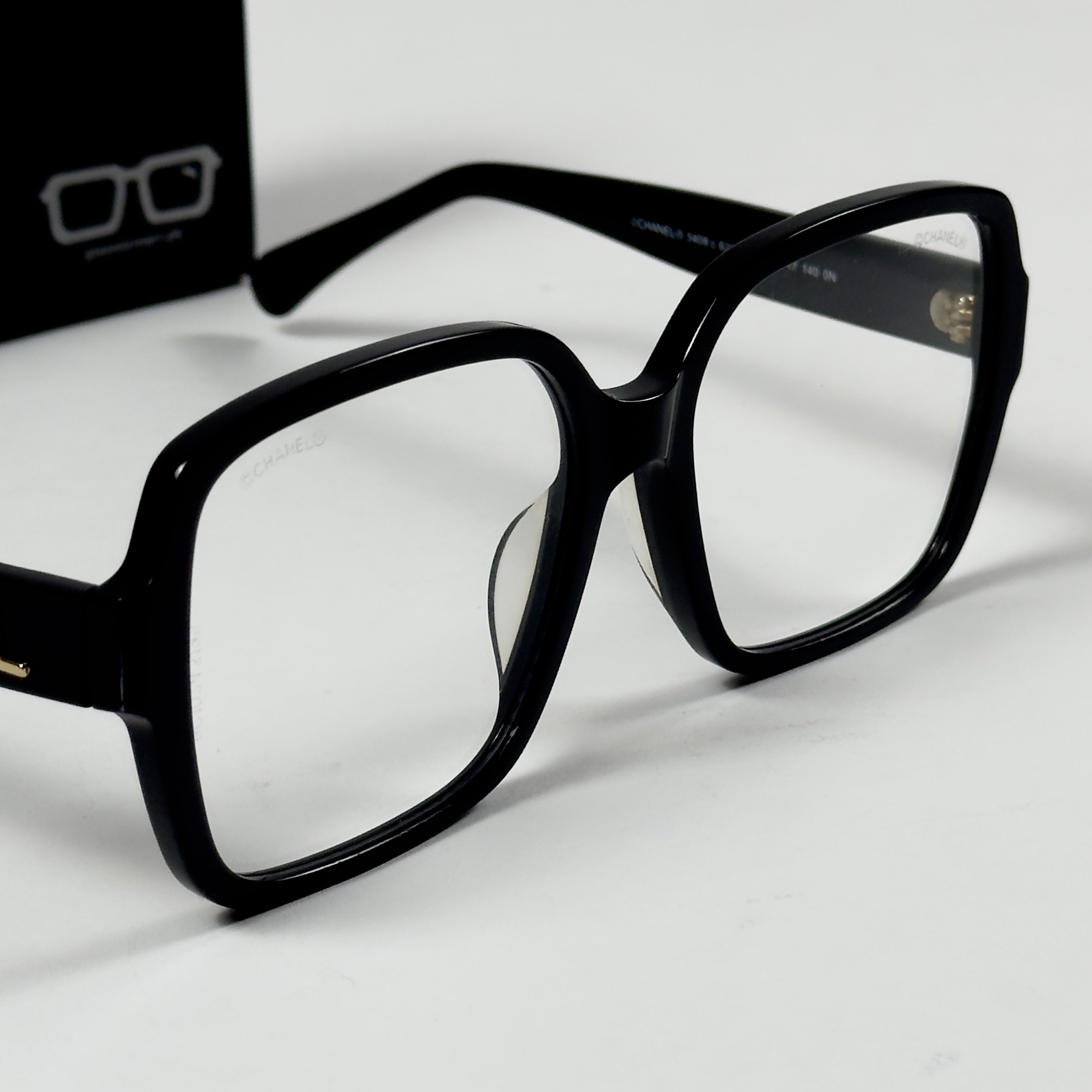 Chanel – 5408 - 56 – Black – Acetate - Optics – Unisex- Premium