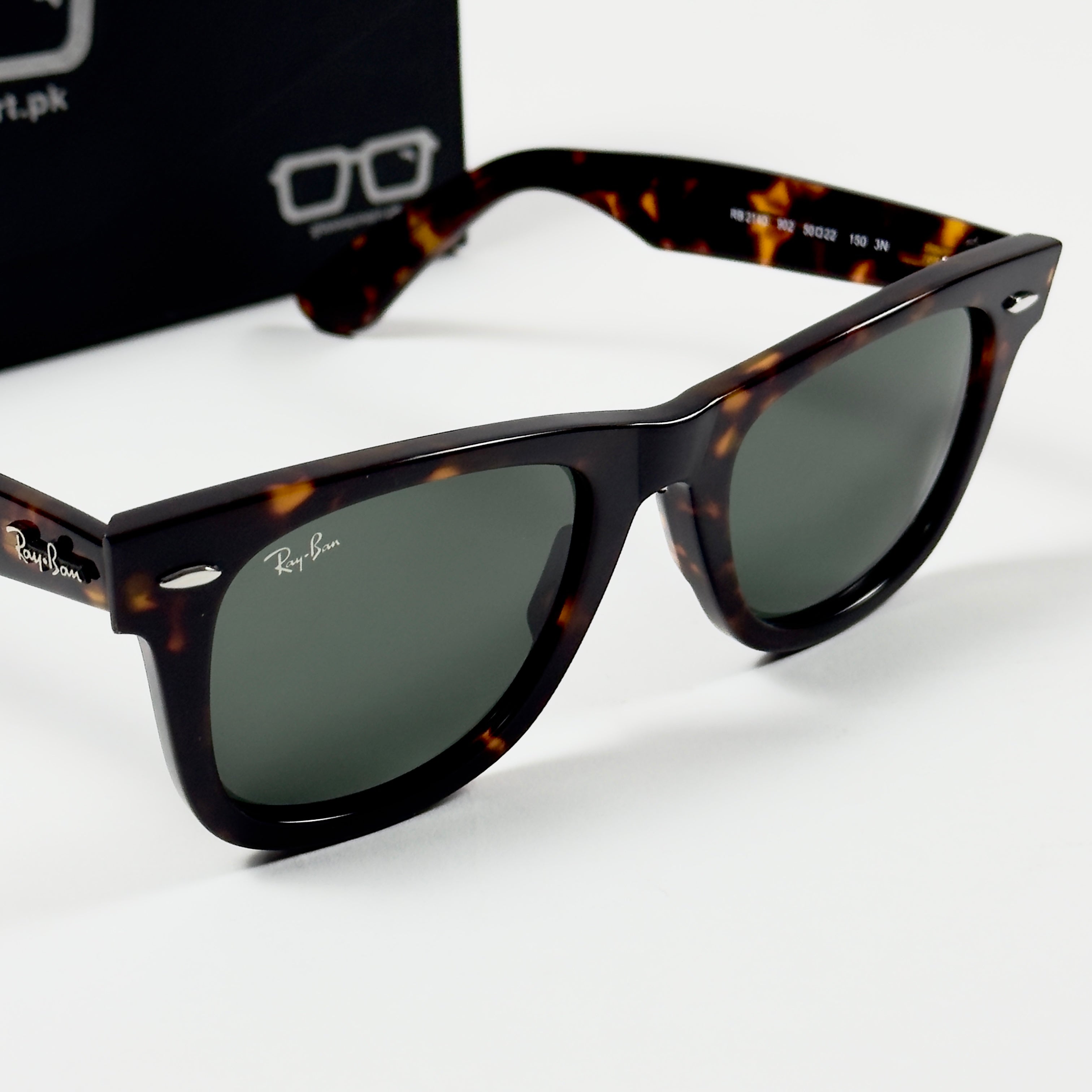 RayBan – 2140 – 54 – Tortoise Green –  Acetate- Sunglasses – Unisex - Premium