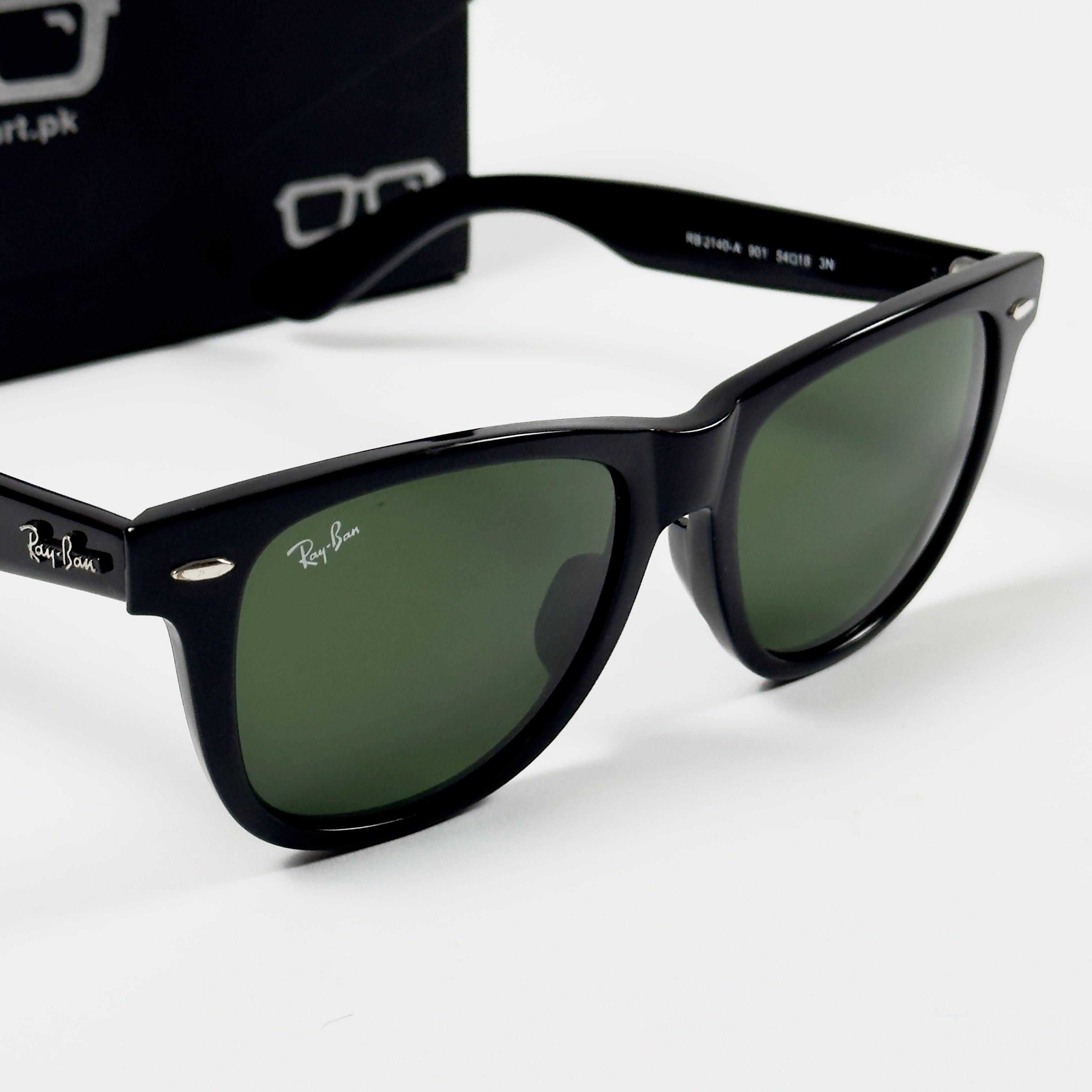 RayBan – 2140 – 54 – Black Green –  Acetate- Sunglasses – Unisex - Premium