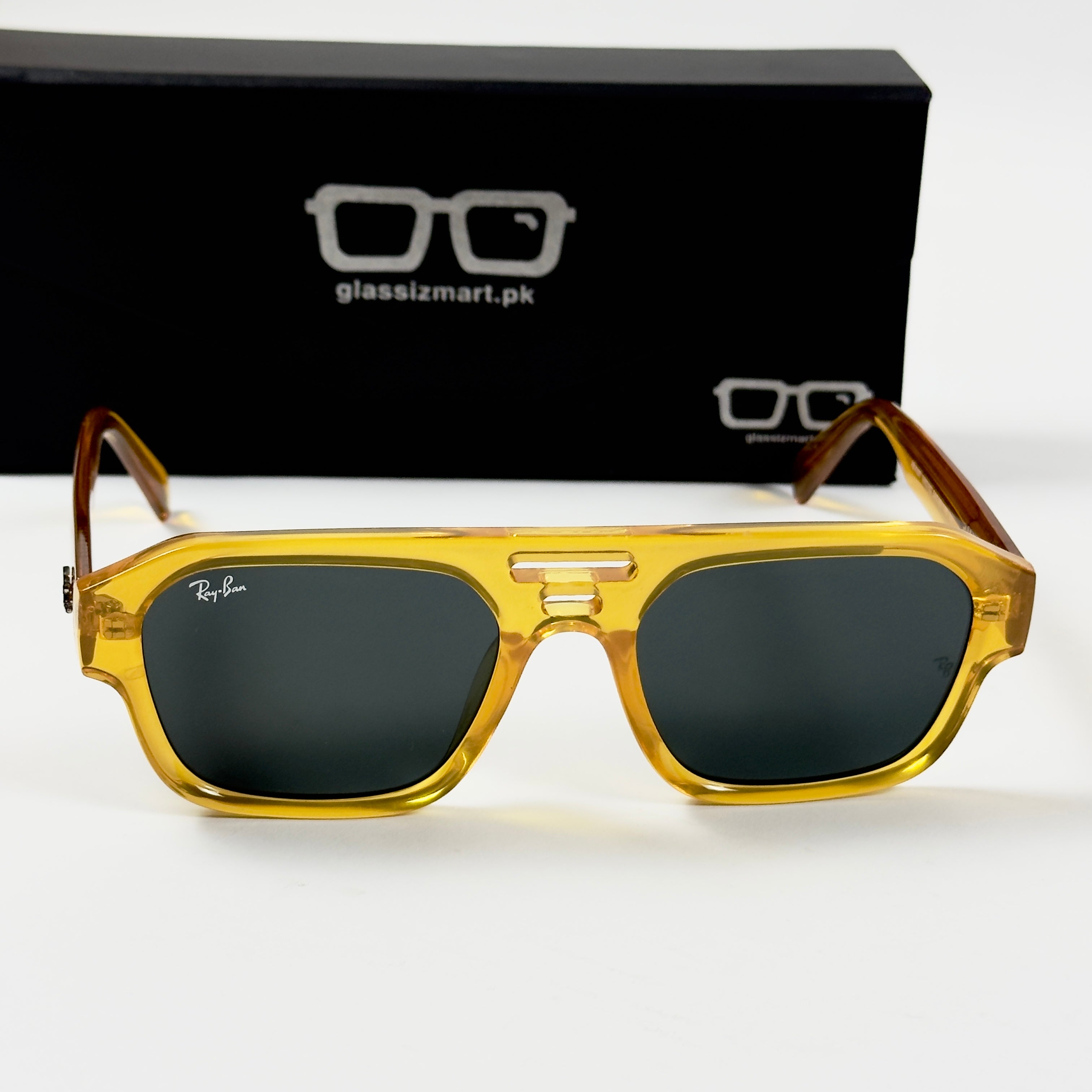 RayBan – 4397 – 54 – Yellow Black –  Acetate- Sunglasses – Unisex - Premium