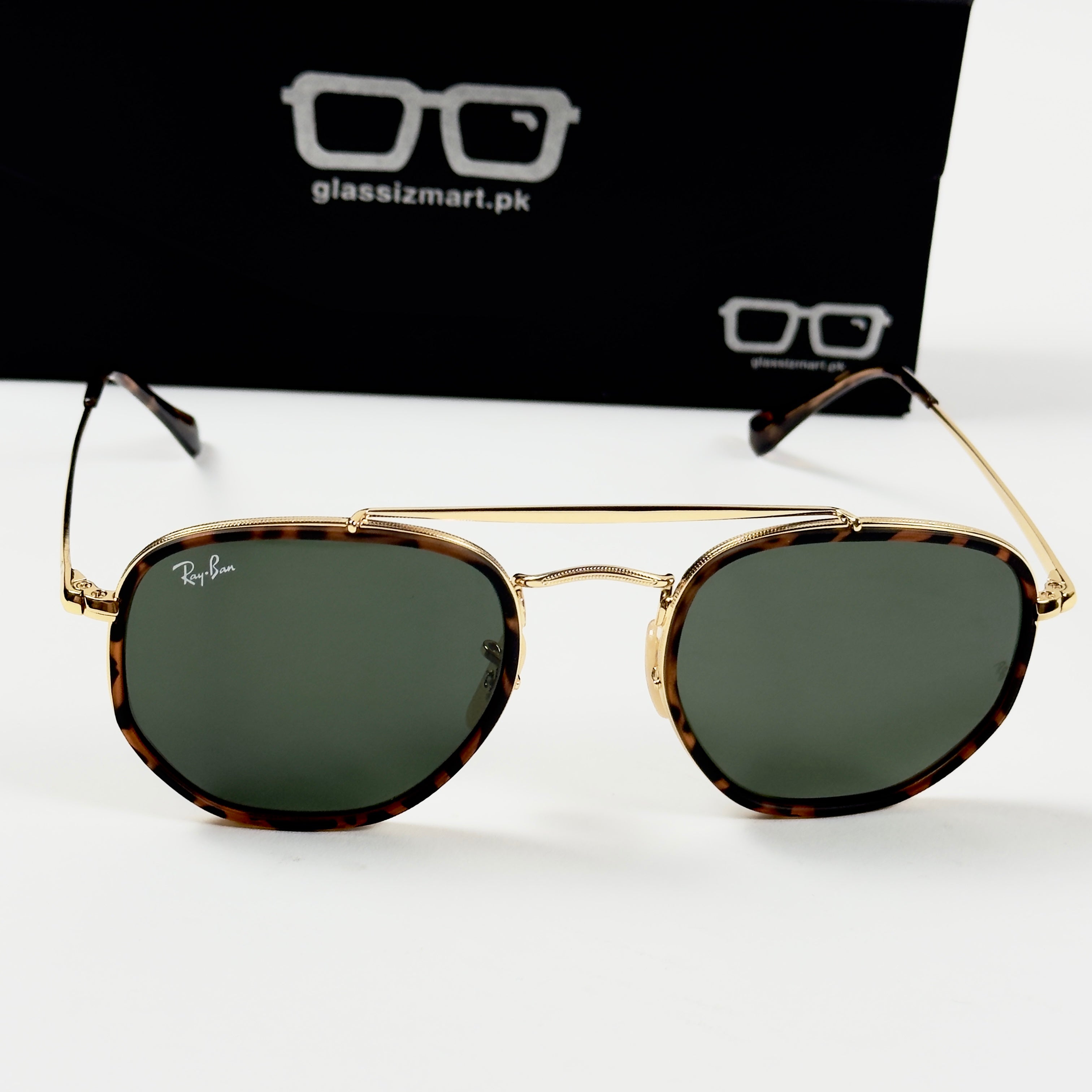 RayBan – 3648 – 54 – Golden Tortoise Green –  Metal - Sunglasses – Unisex - Premium