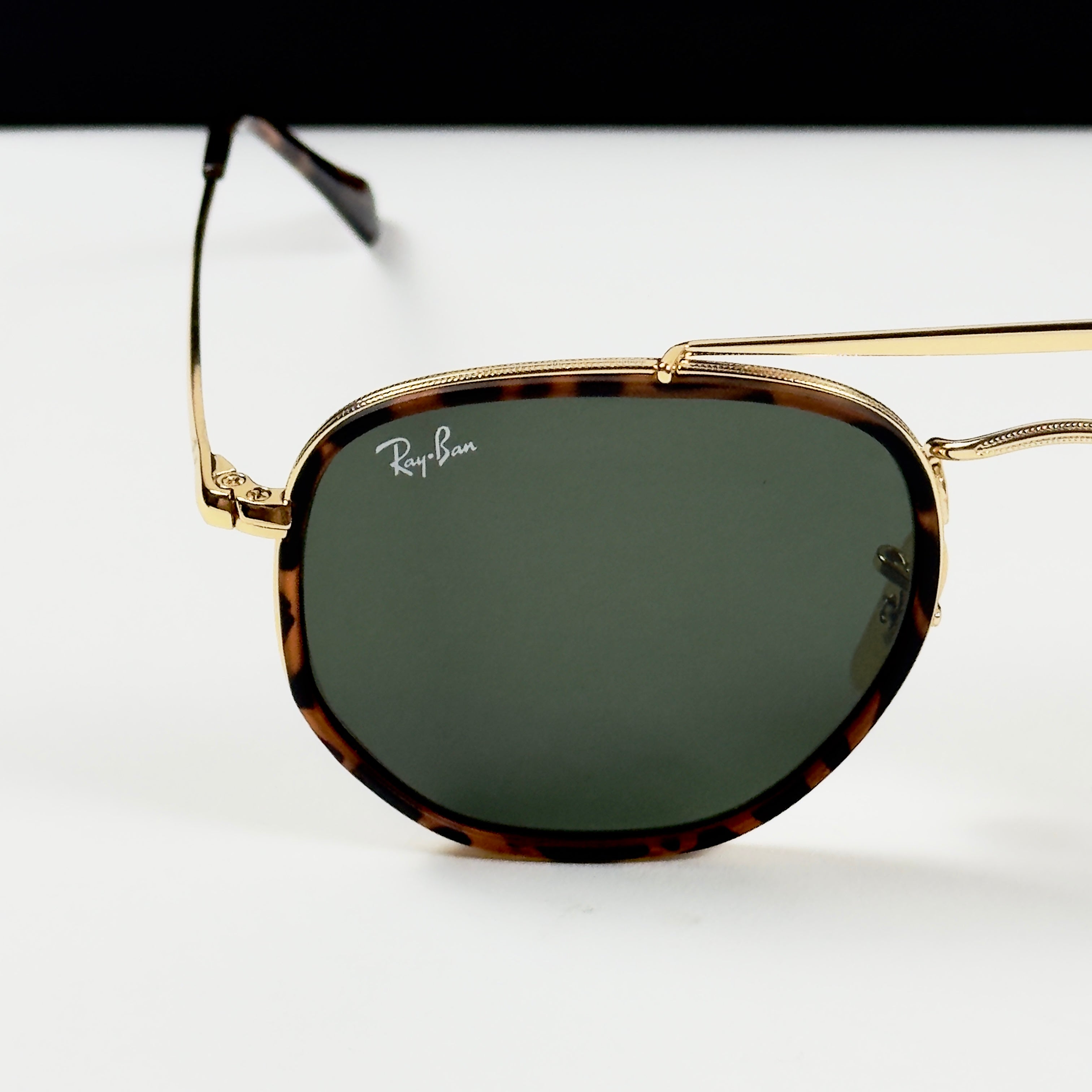 RayBan – 3648 – 54 – Golden Tortoise Green –  Metal - Sunglasses – Unisex - Premium