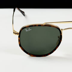 RayBan – 3648 – 54 – Golden Tortoise Green –  Metal - Sunglasses – Unisex - Premium