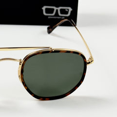 RayBan – 3648 – 54 – Golden Tortoise Green –  Metal - Sunglasses – Unisex - Premium