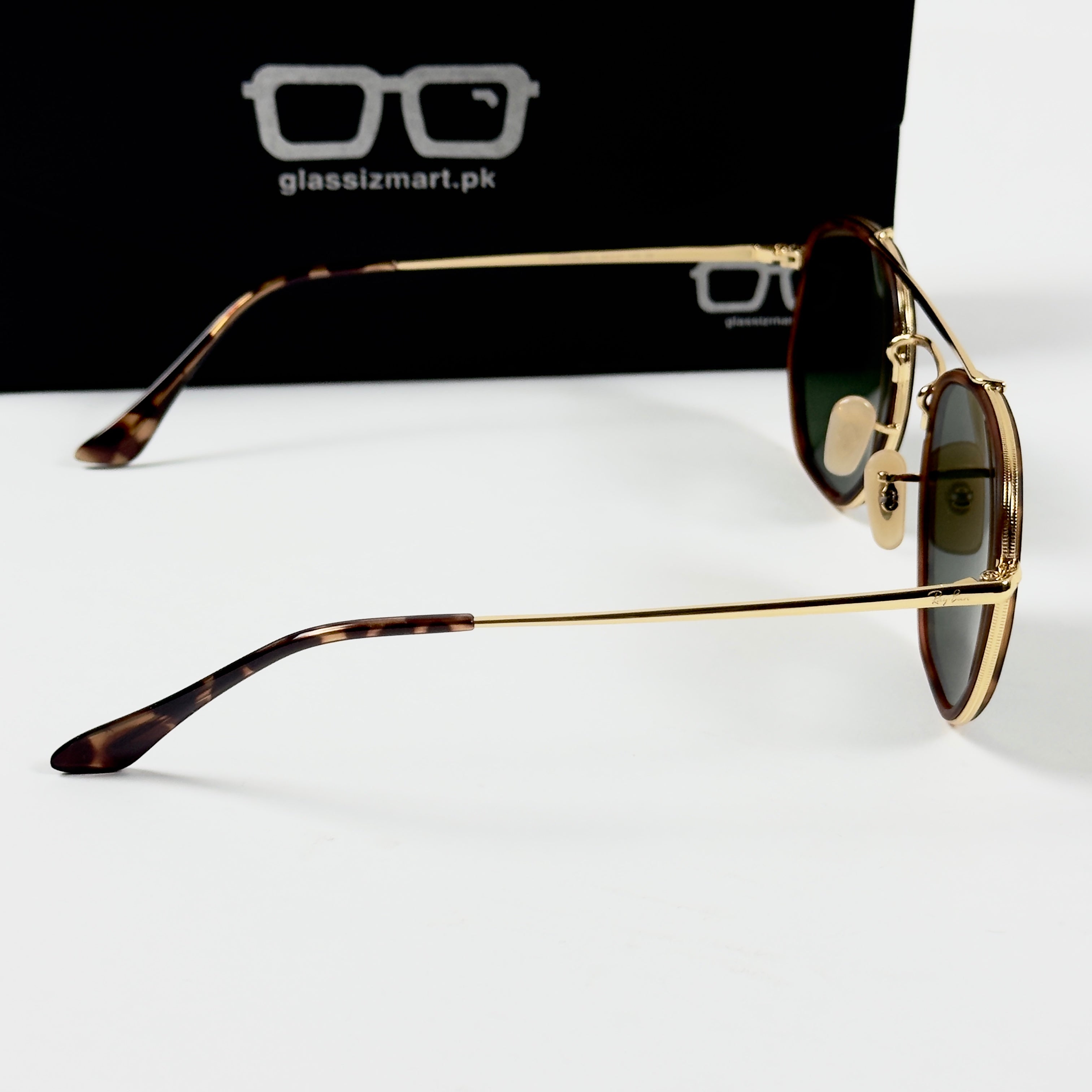 RayBan – 3648 – 54 – Golden Tortoise Green –  Metal - Sunglasses – Unisex - Premium