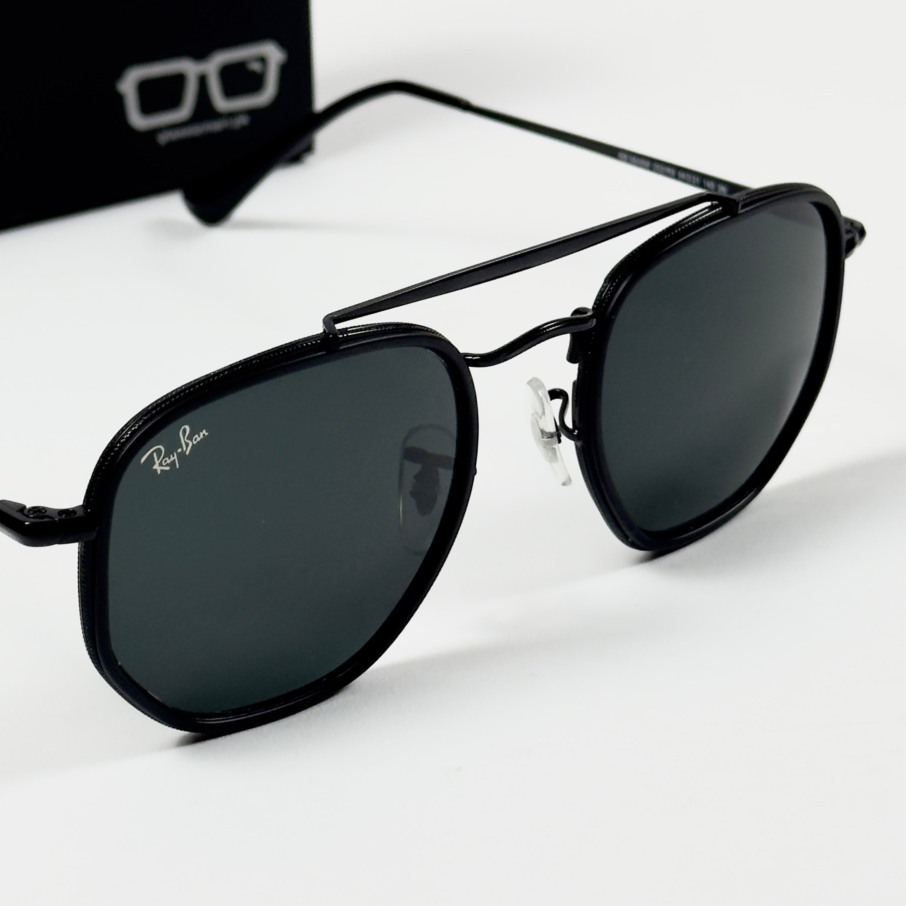 RayBan – 3648 – 54 – Black –  Metal - Sunglasses – Unisex - Premium