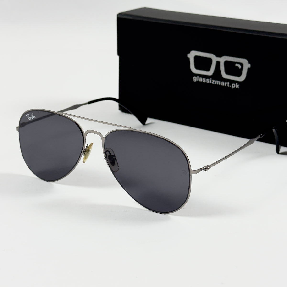 RayBan – 3530 – 57 – Silver Grey –  Metal - Sunglasses – Unisex - Premium