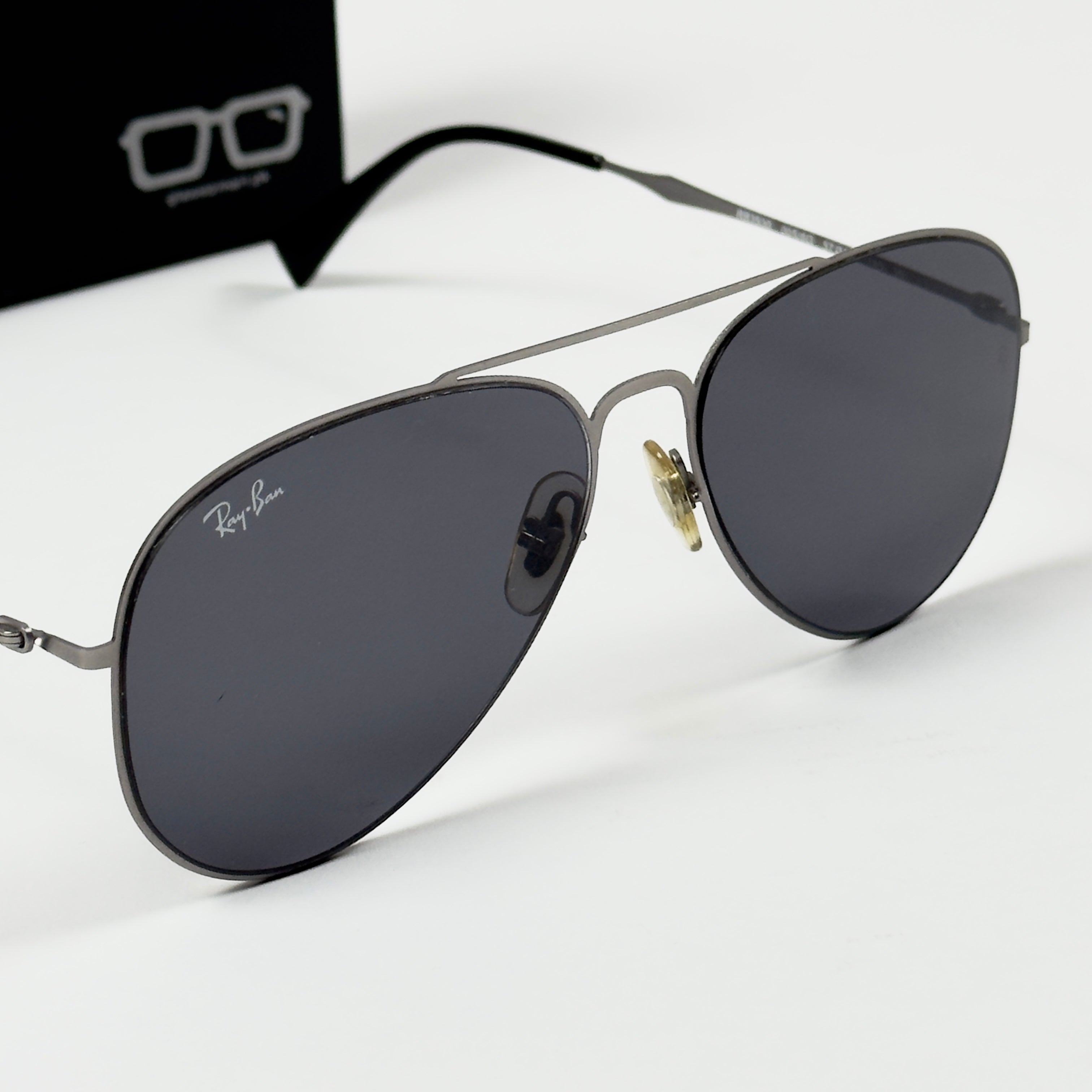RayBan – 3530 – 57 – Silver Grey –  Metal - Sunglasses – Unisex - Premium