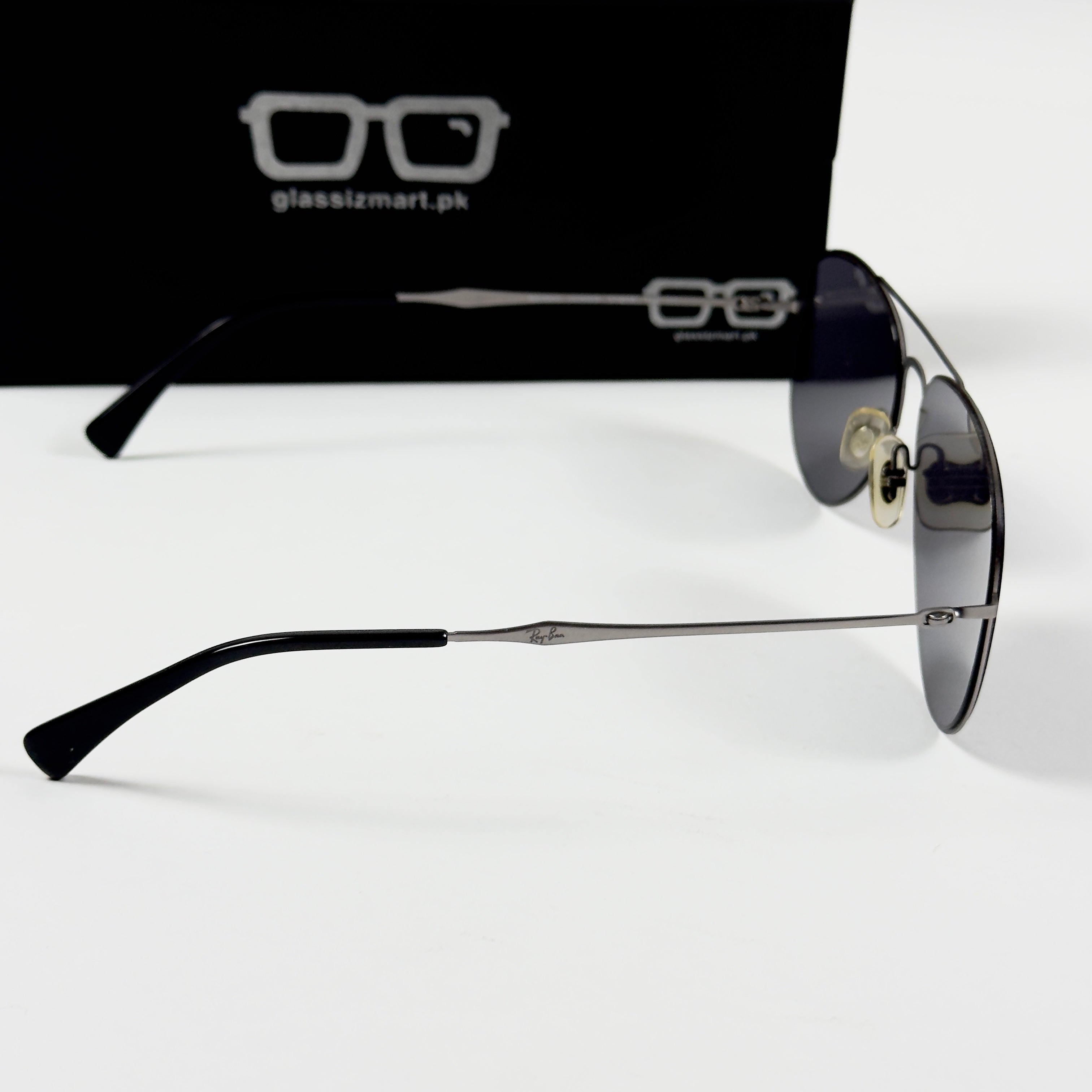 RayBan – 3530 – 57 – Silver Grey –  Metal - Sunglasses – Unisex - Premium