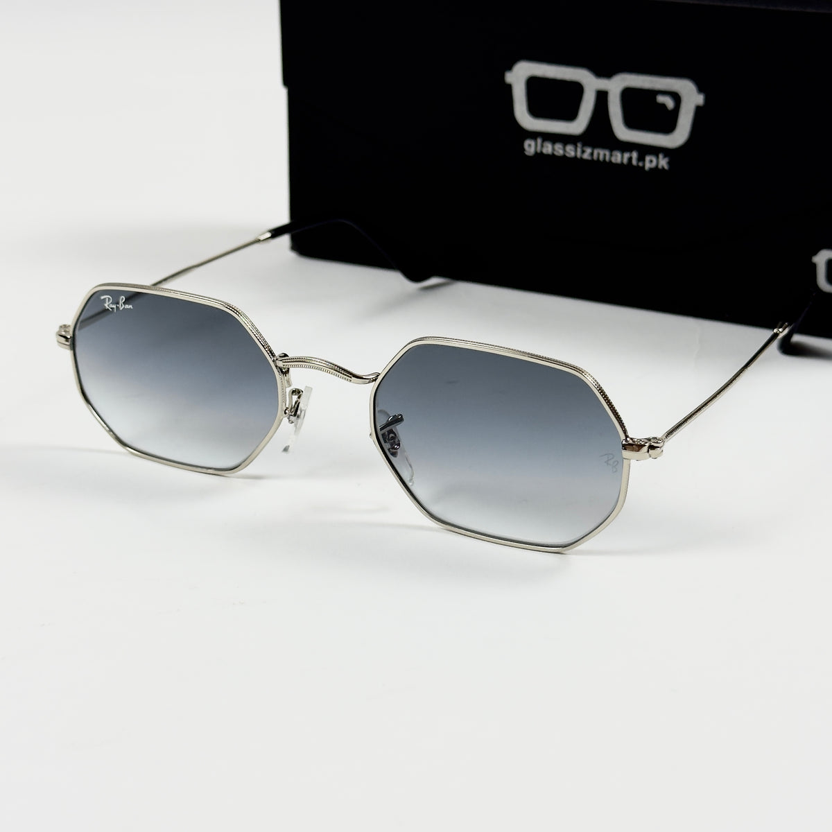 RayBan – 3556 – 53 – Silver Blue –  Metal - Sunglasses – Unisex - Premium