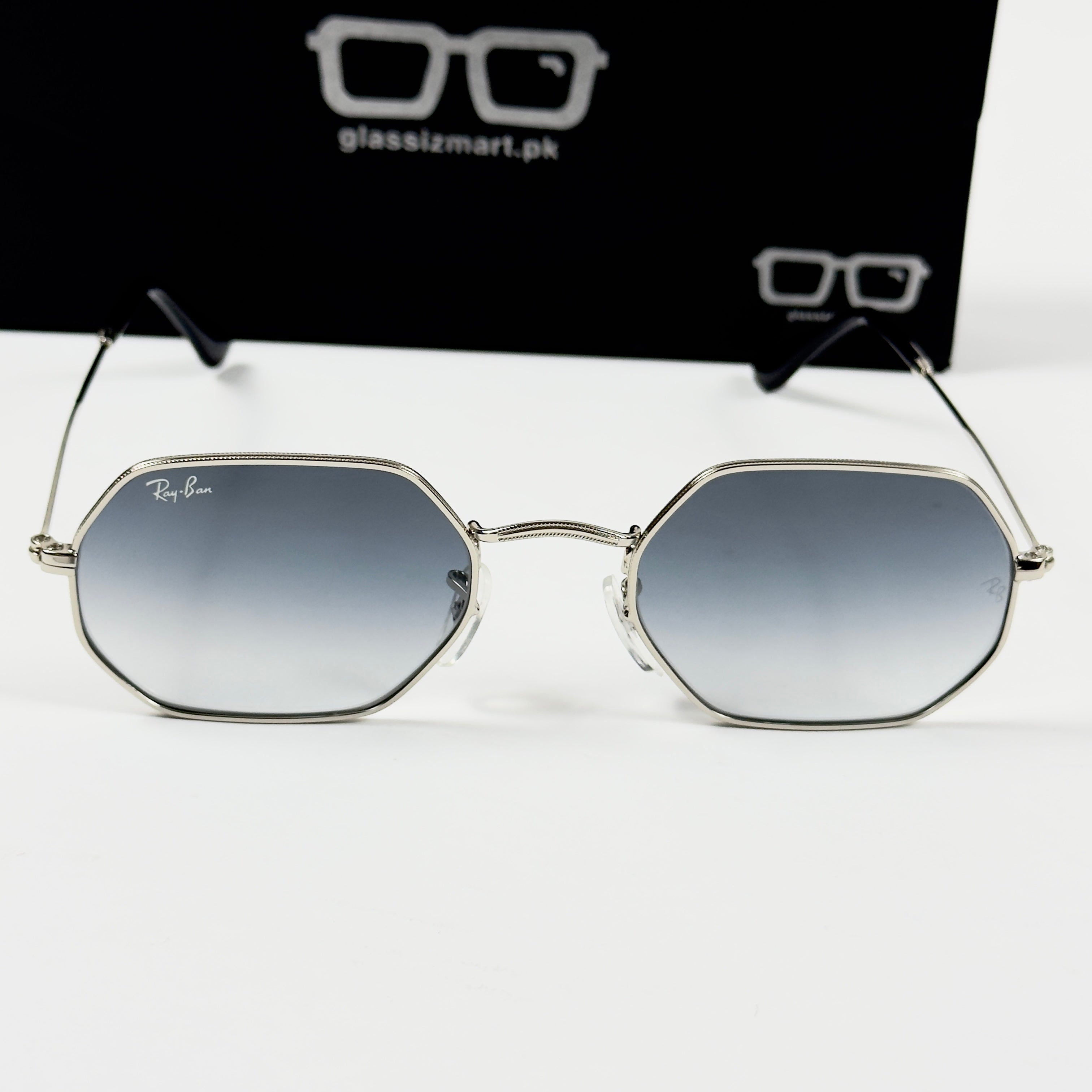 RayBan – 3556 – 53 – Silver Blue –  Metal - Sunglasses – Unisex - Premium