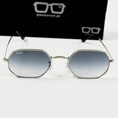 RayBan – 3556 – 53 – Silver Blue –  Metal - Sunglasses – Unisex - Premium