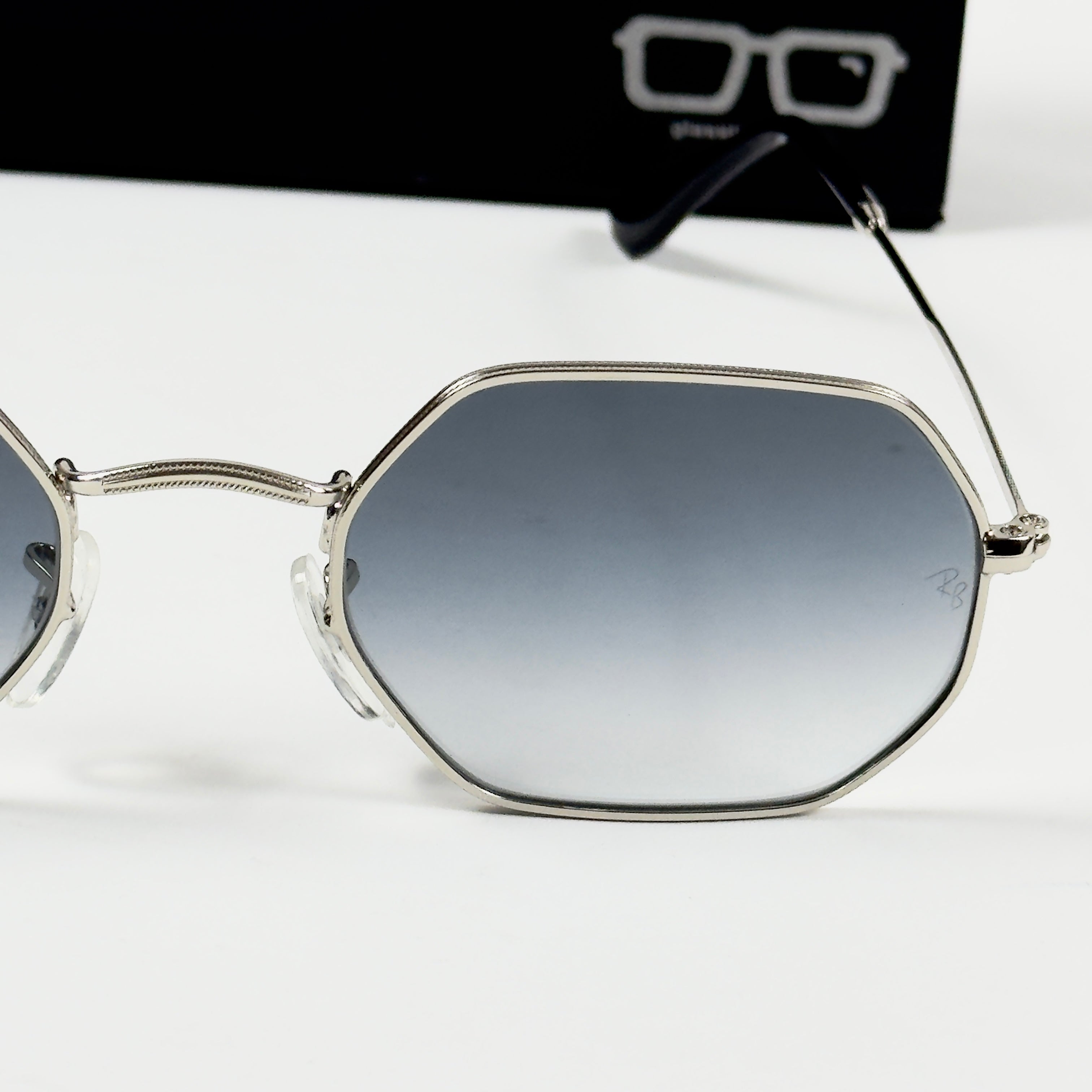 RayBan – 3556 – 53 – Silver Blue –  Metal - Sunglasses – Unisex - Premium