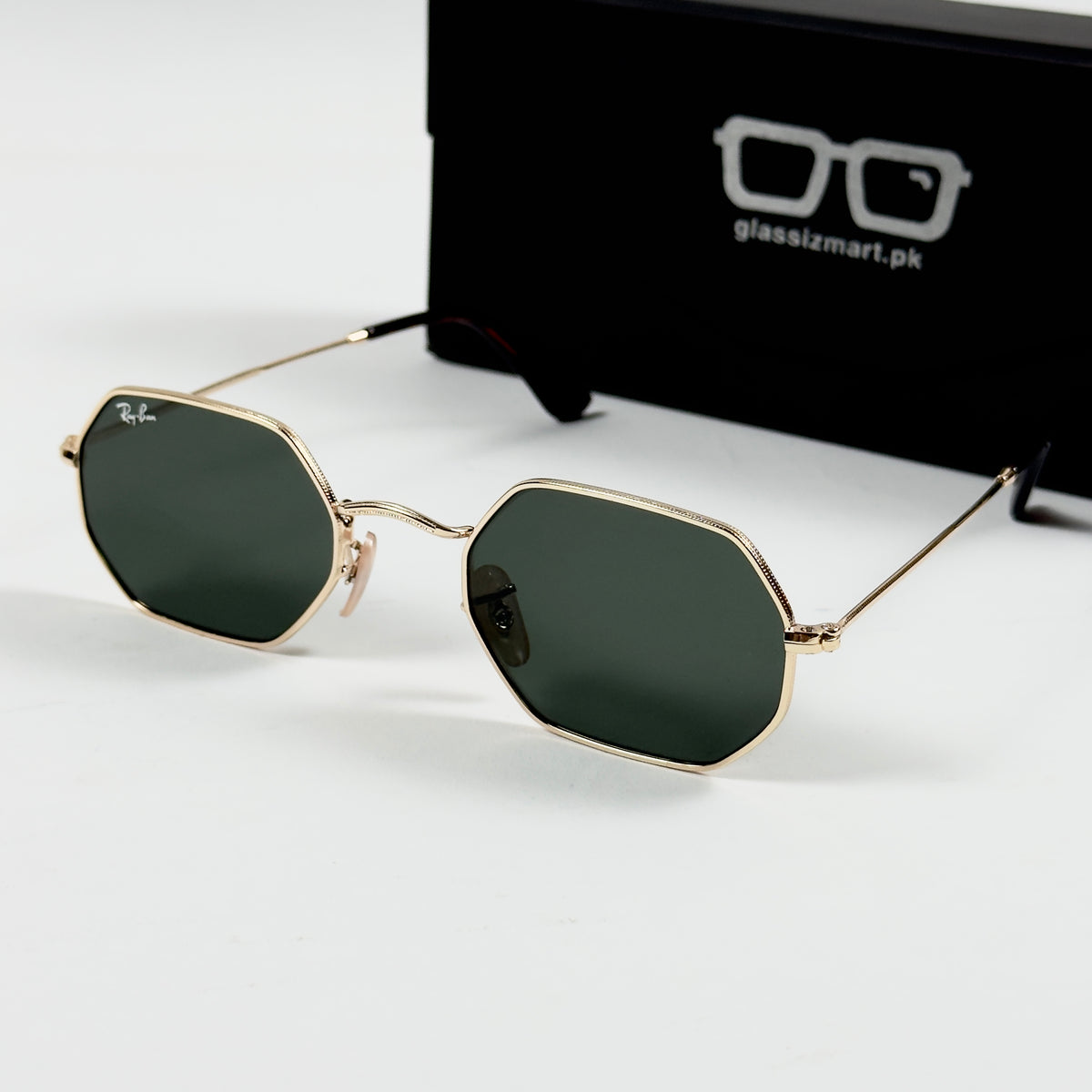 RayBan – 3556 – 53 – Golden Black –  Metal - Sunglasses – Unisex - Premium