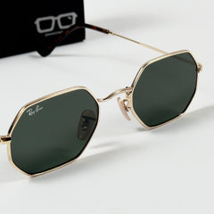 RayBan – 3556 – 53 – Golden Black –  Metal - Sunglasses – Unisex - Premium